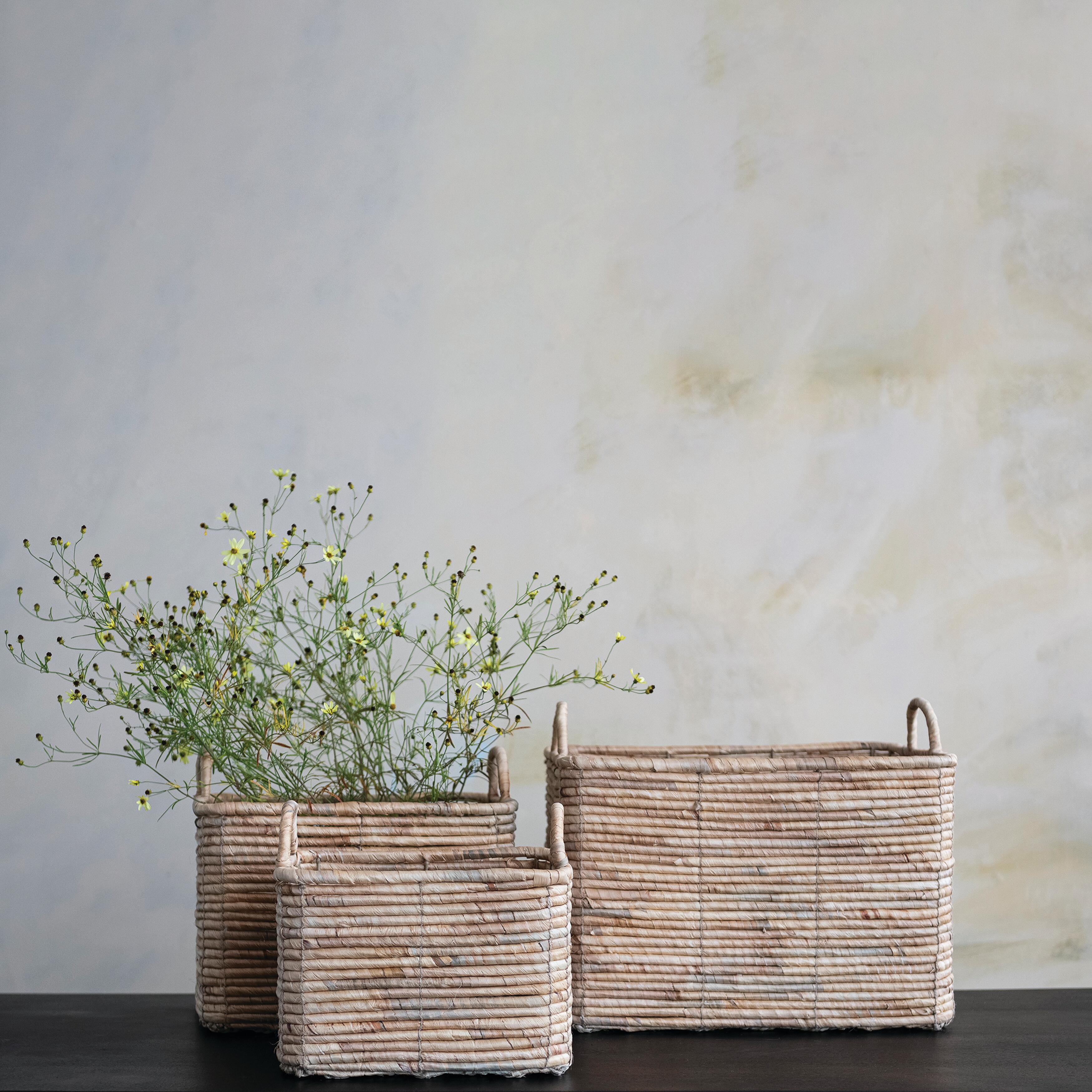 Storied Home Rectangular Storage Basket (Set of 3), , rollover