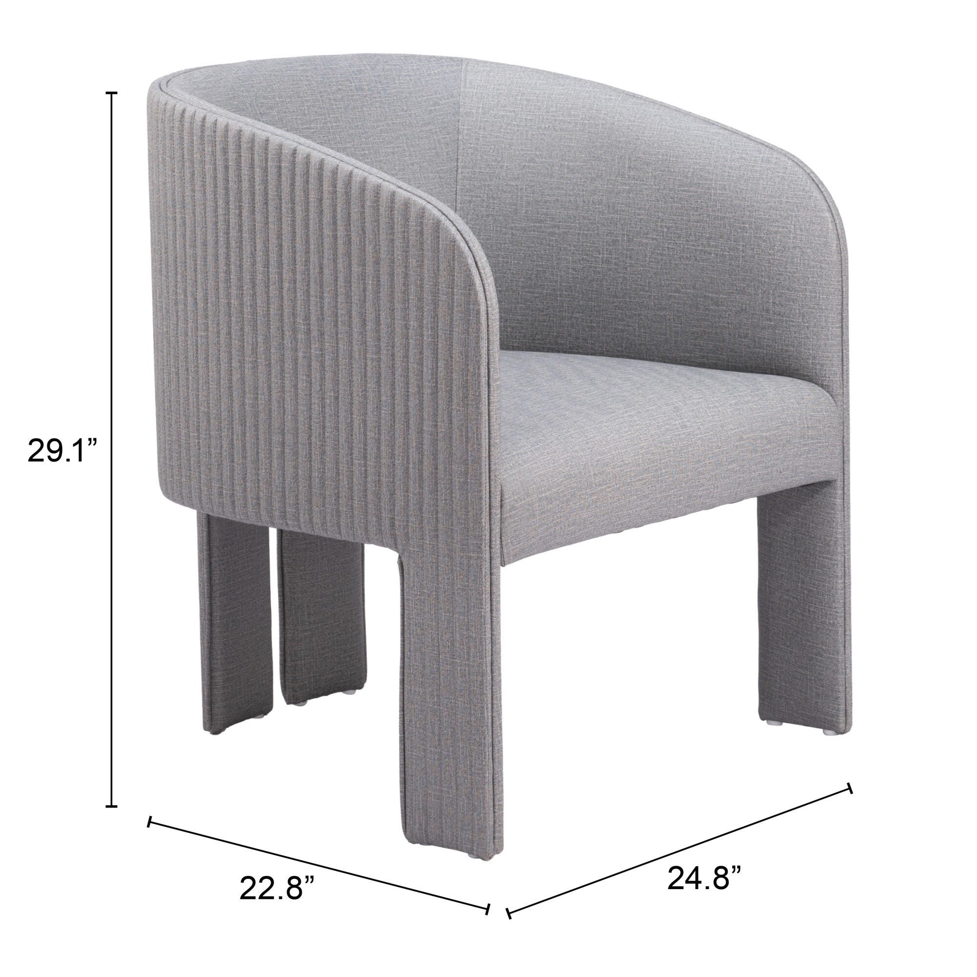 Erika Home Hull Accent Chair, Slate Gray, large