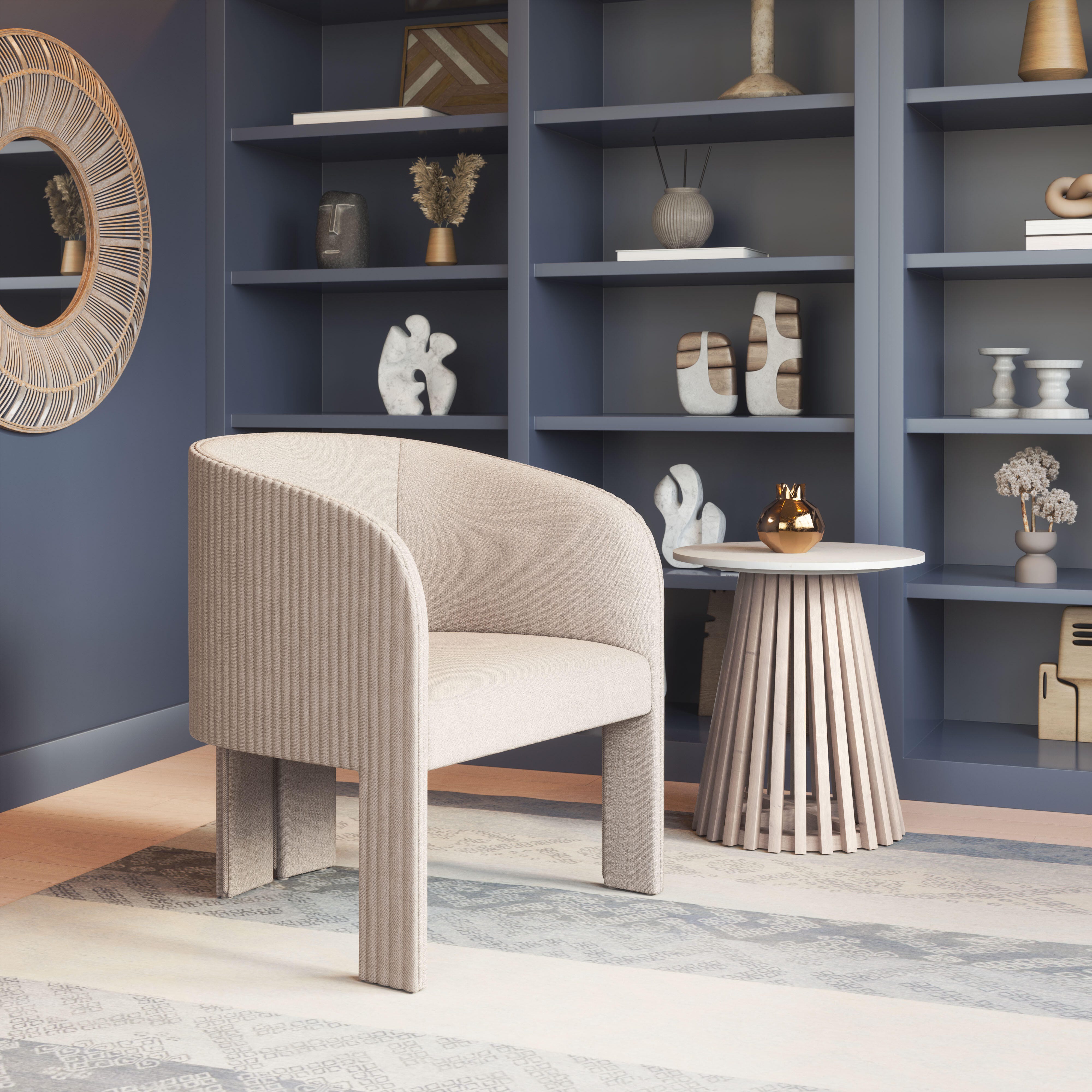 Erika Home Hull Accent Chair, Beige, rollover