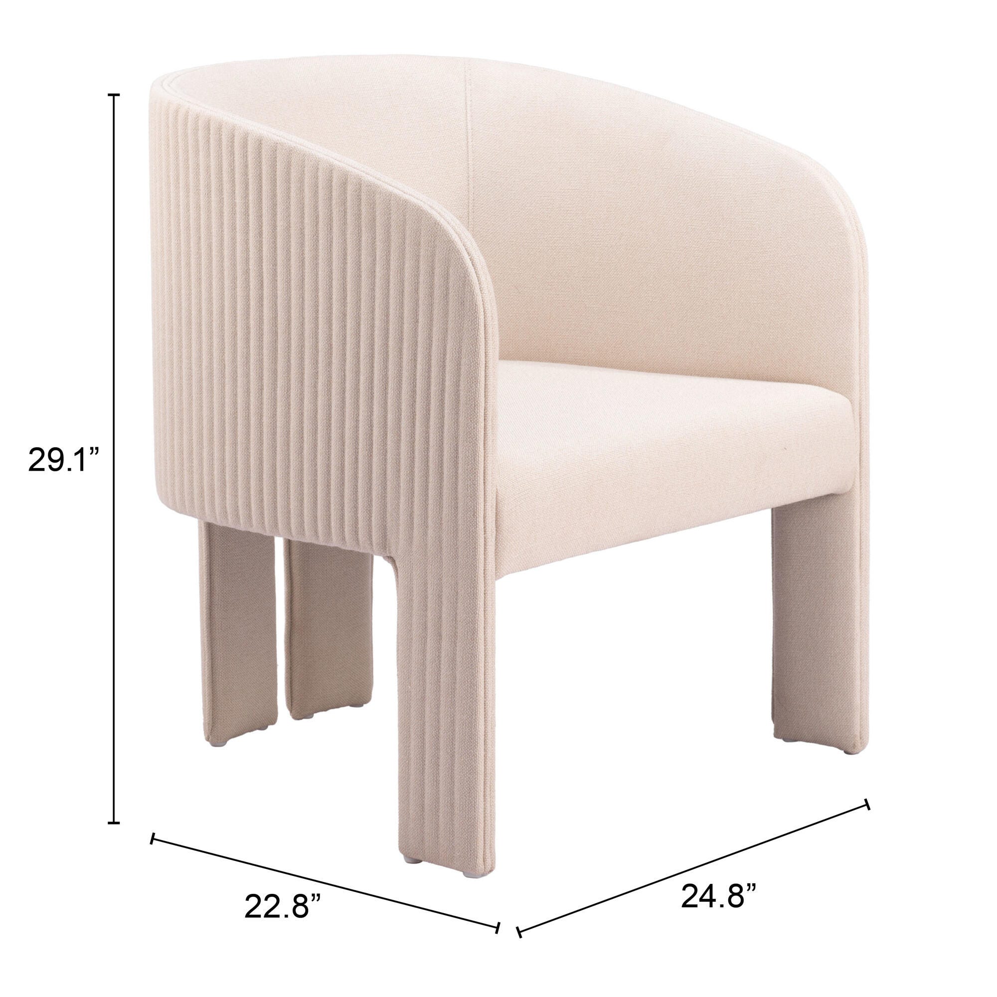Erika Home Hull Accent Chair, Beige, large