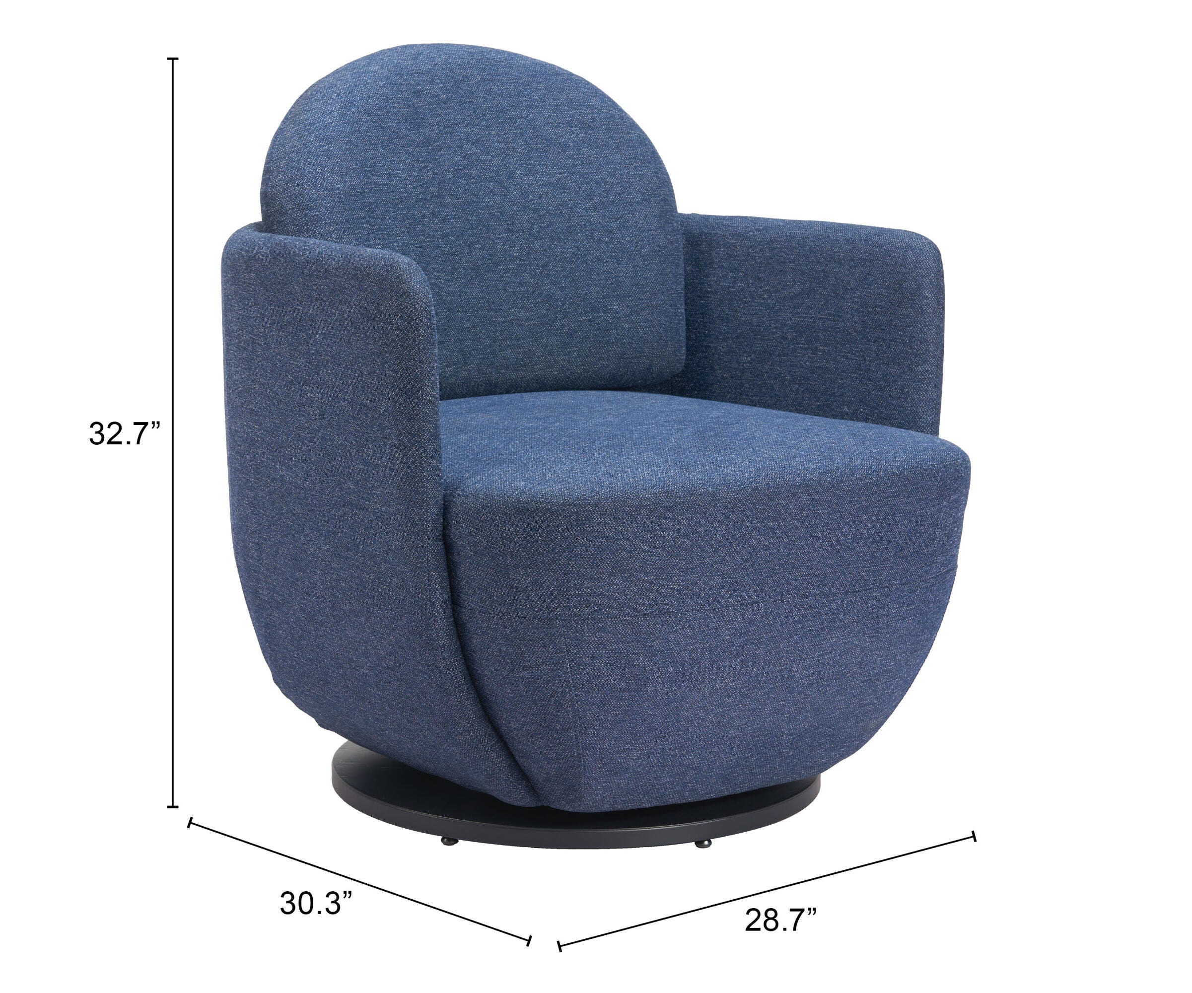 Erika Home Bant Swivel Accent Chair, , large
