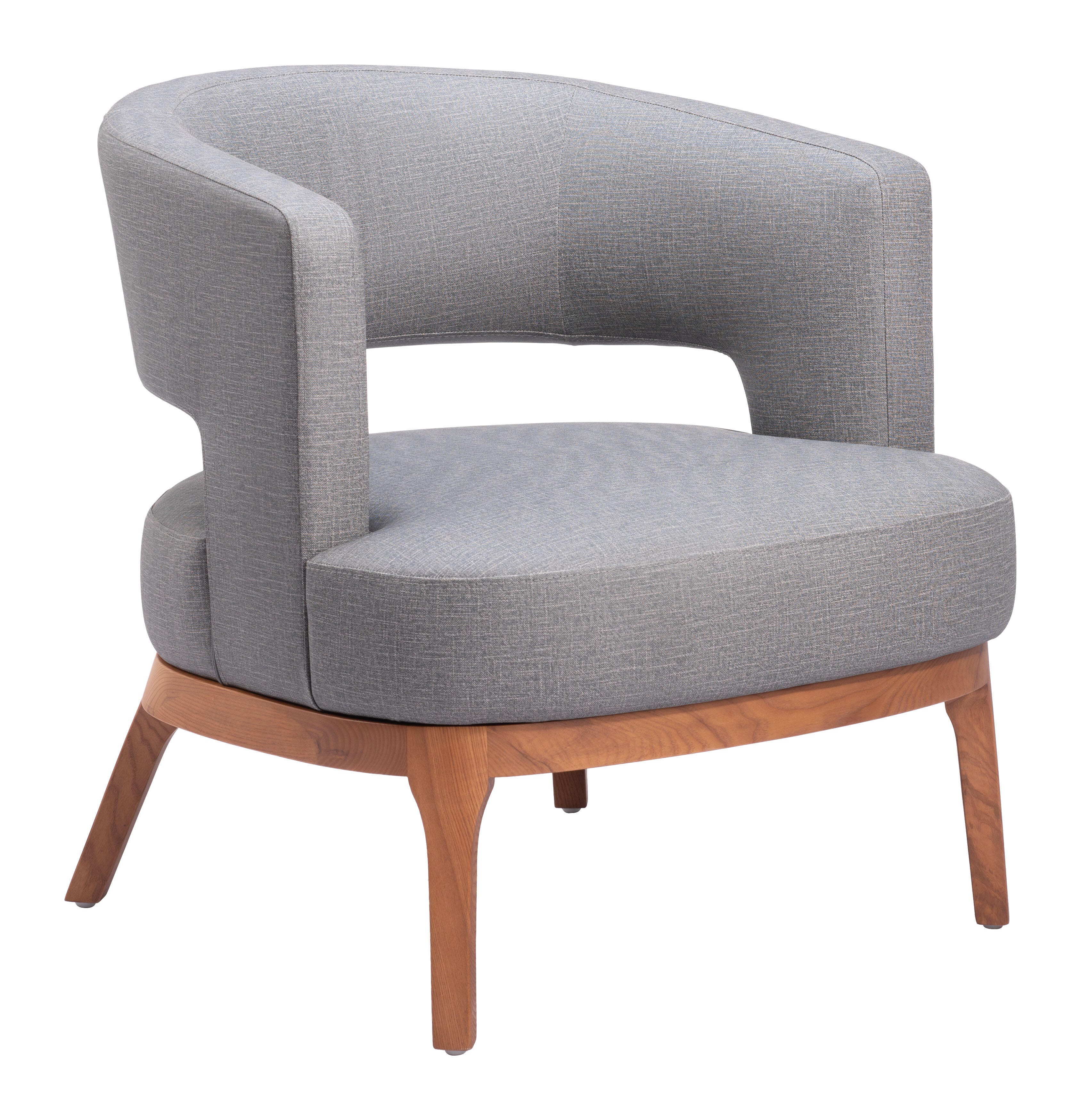 Erika Home Penryn Accent Chair, Slate Gray, large