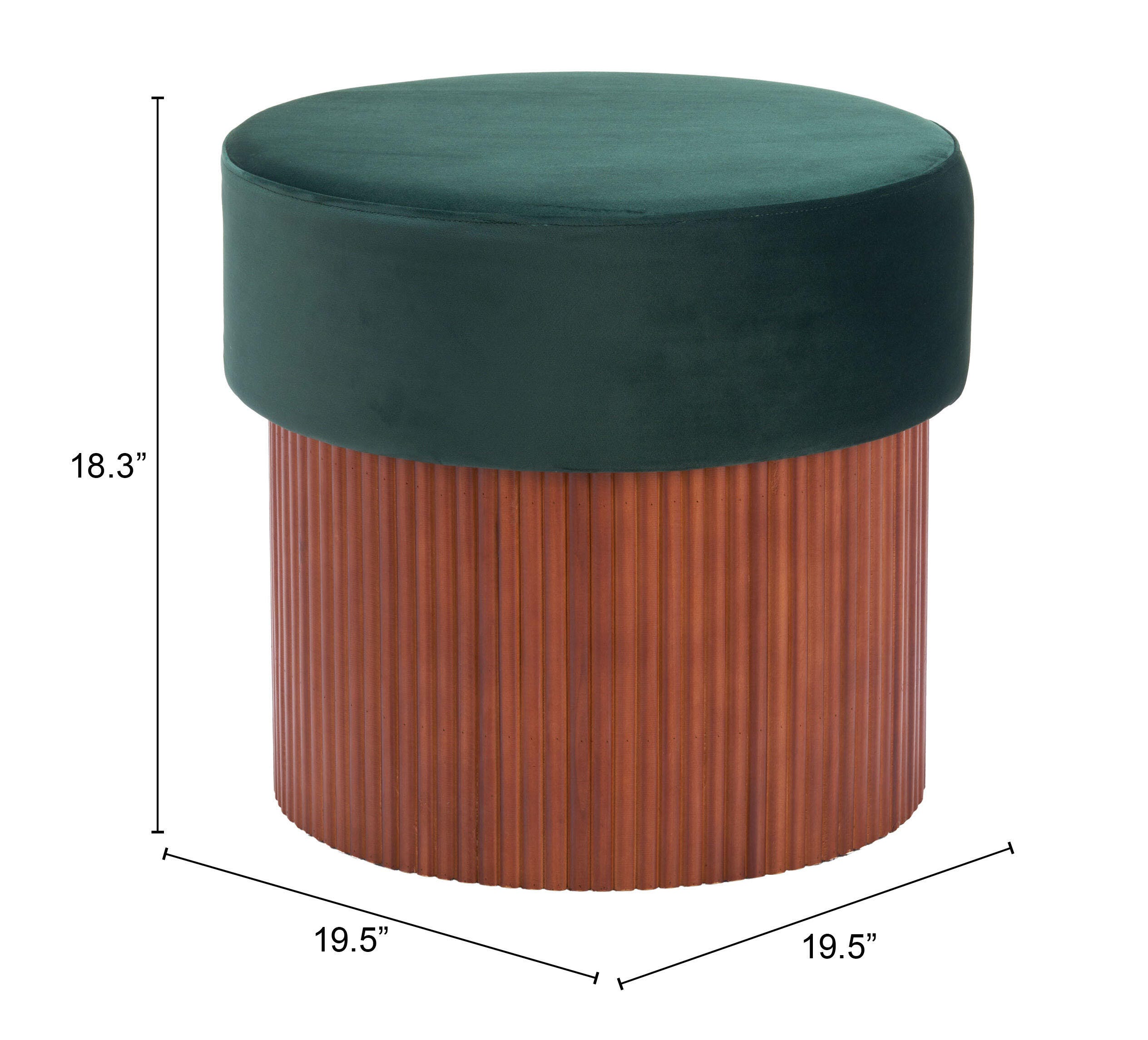 Erika Home Boto Solid Storage Ottoman, , large