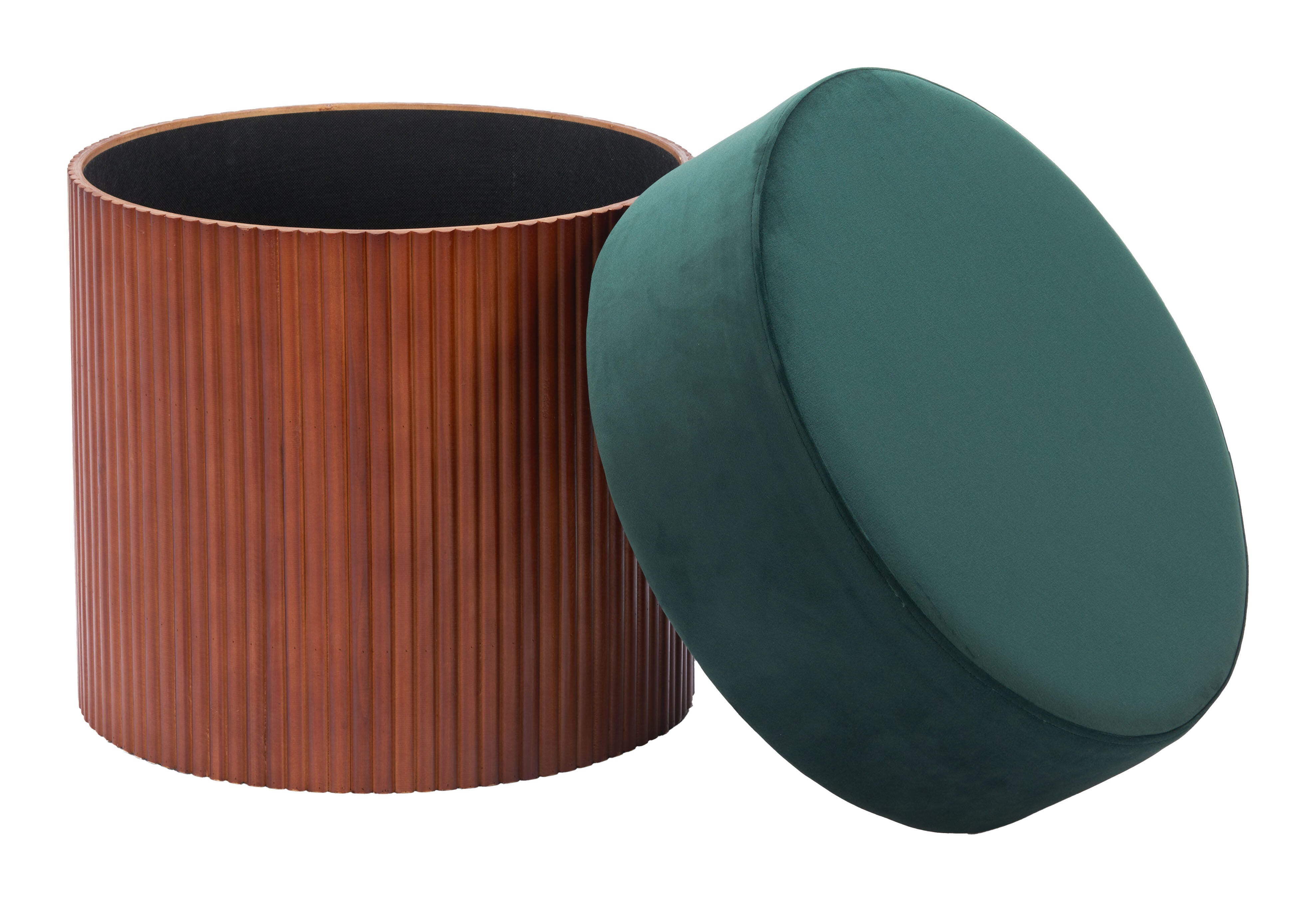 Erika Home Boto Solid Storage Ottoman, , large