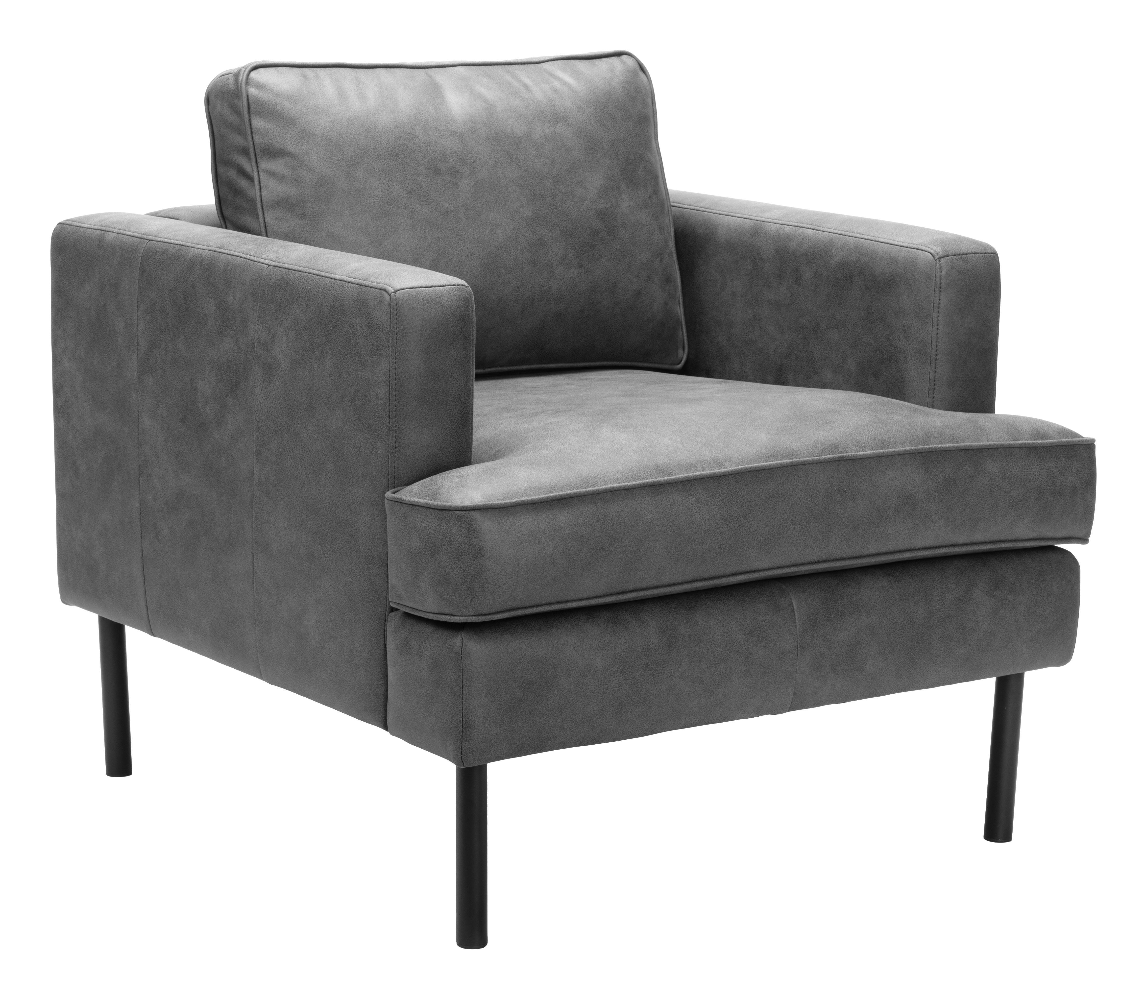 Erika Home Decade Accent Chair, Vintage Gray, large