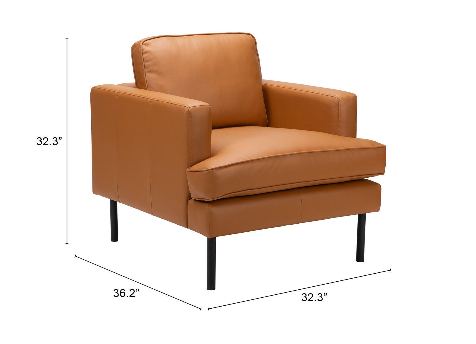 Erika Home Decade Accent Chair, Brown, large