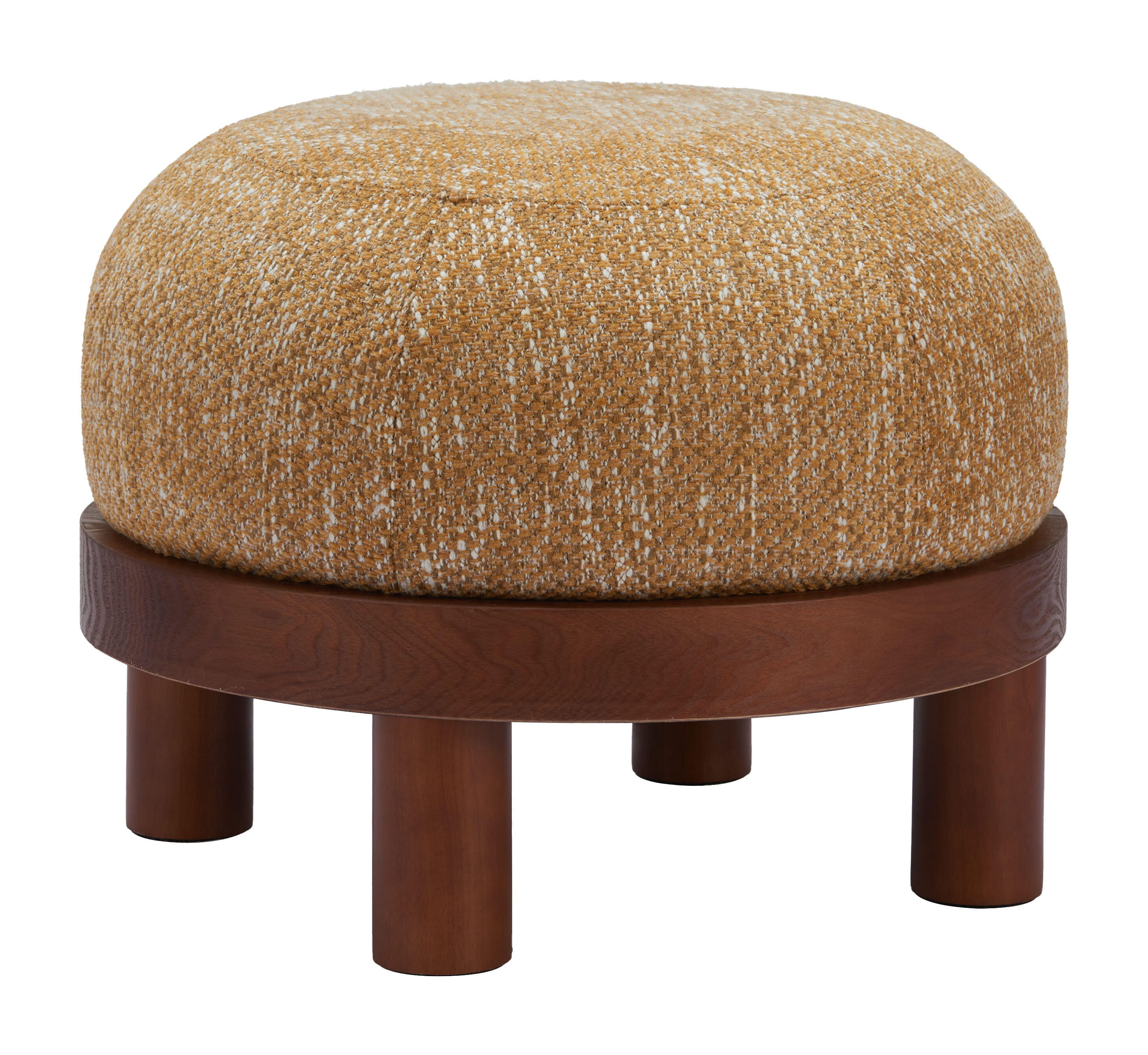 Erika Home Gome Ottoman, Oat Yellow/Brown, large