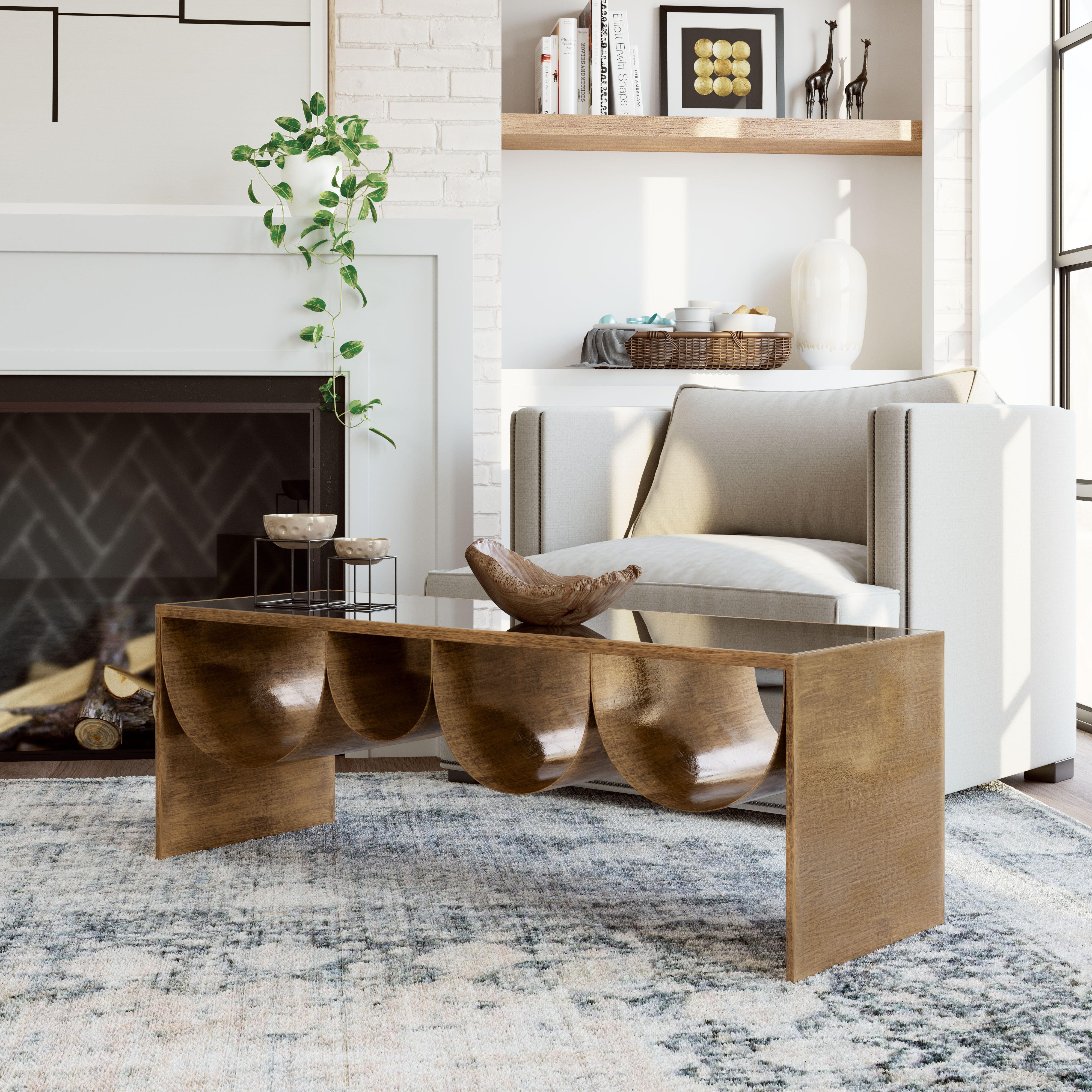 Erika Home Reed Coffee Table, , rollover