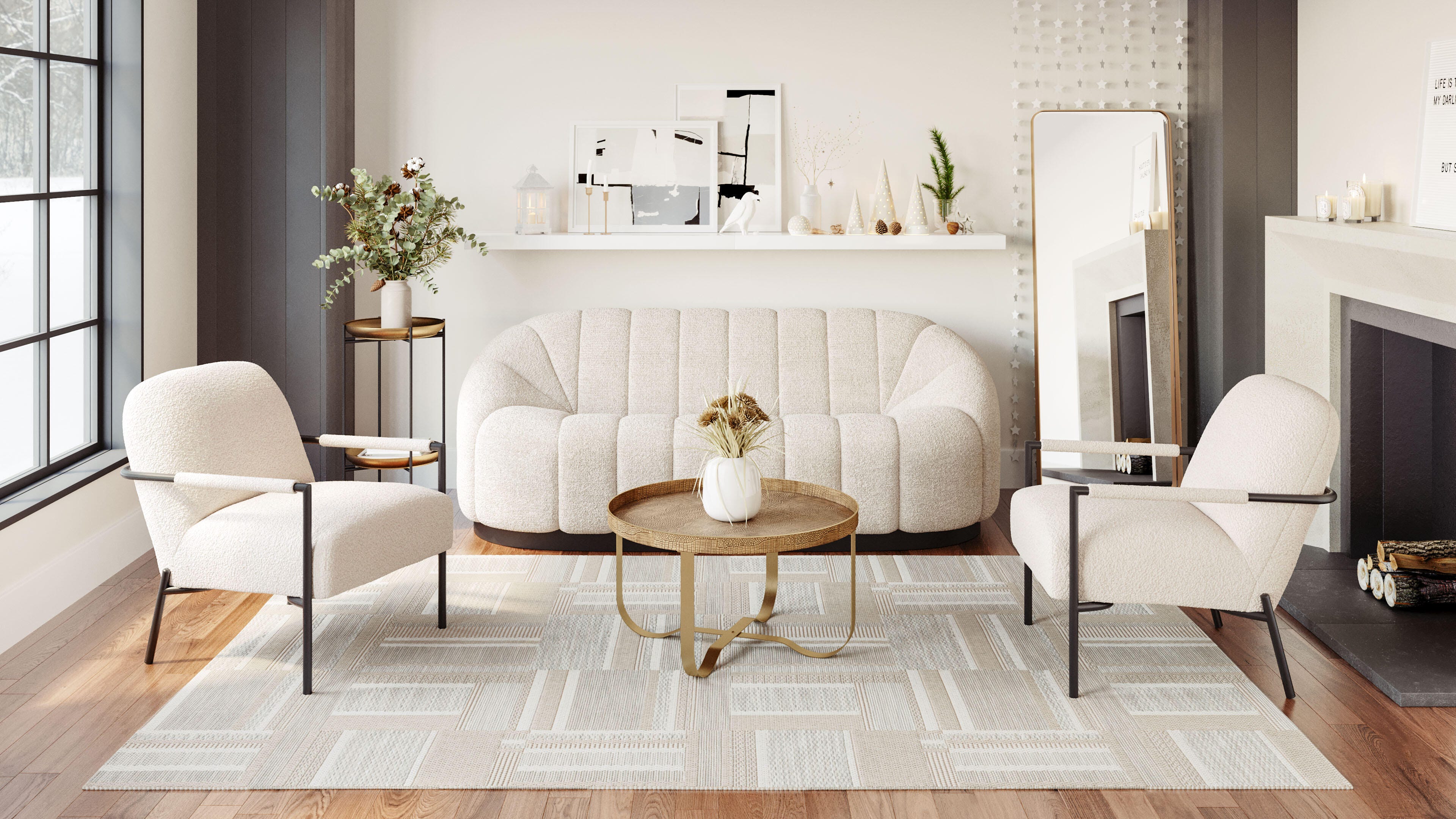 Erika Home Bronson Accent Side Table, , large