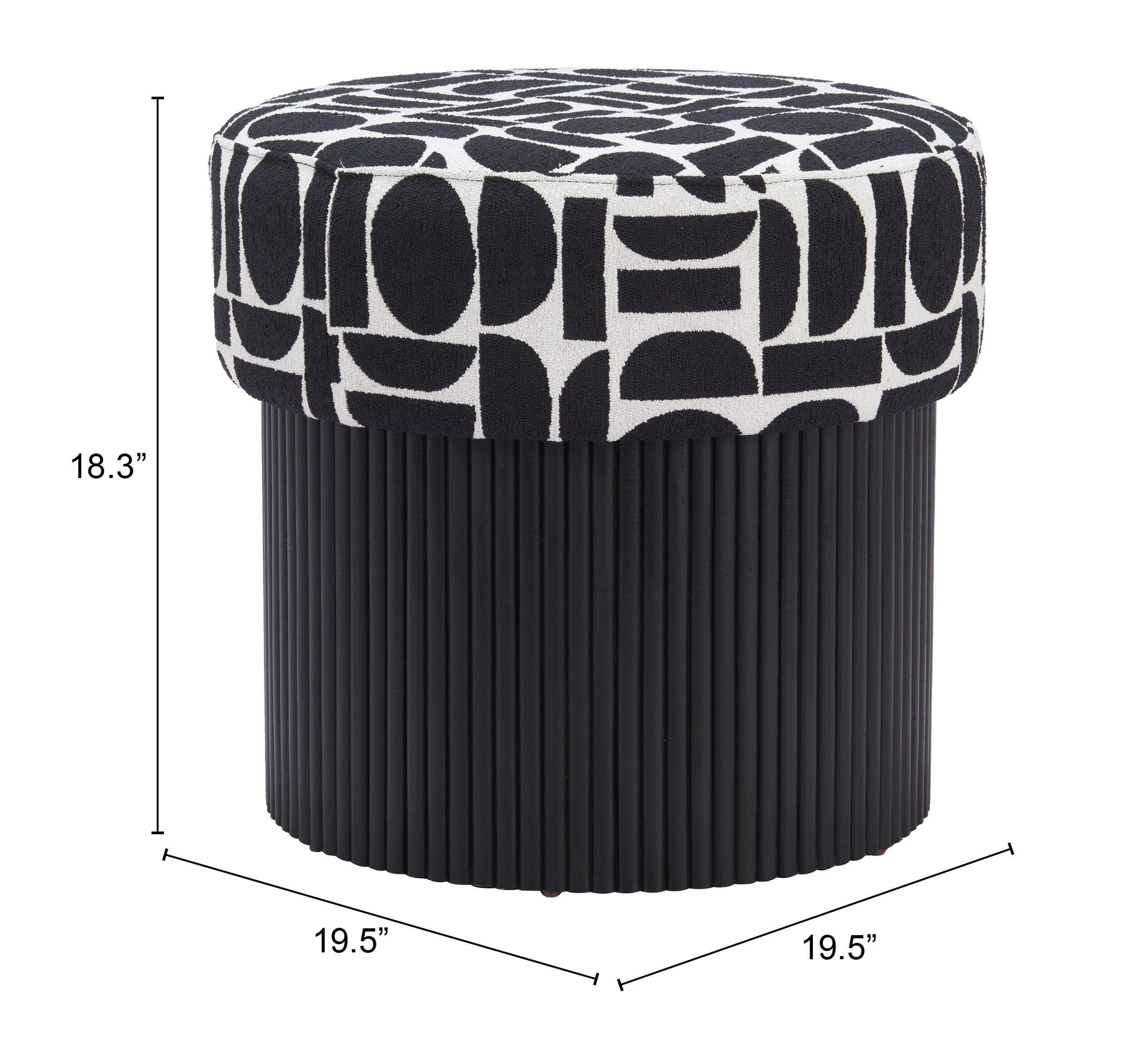 Erika Home Boto Storage Ottoman, , large