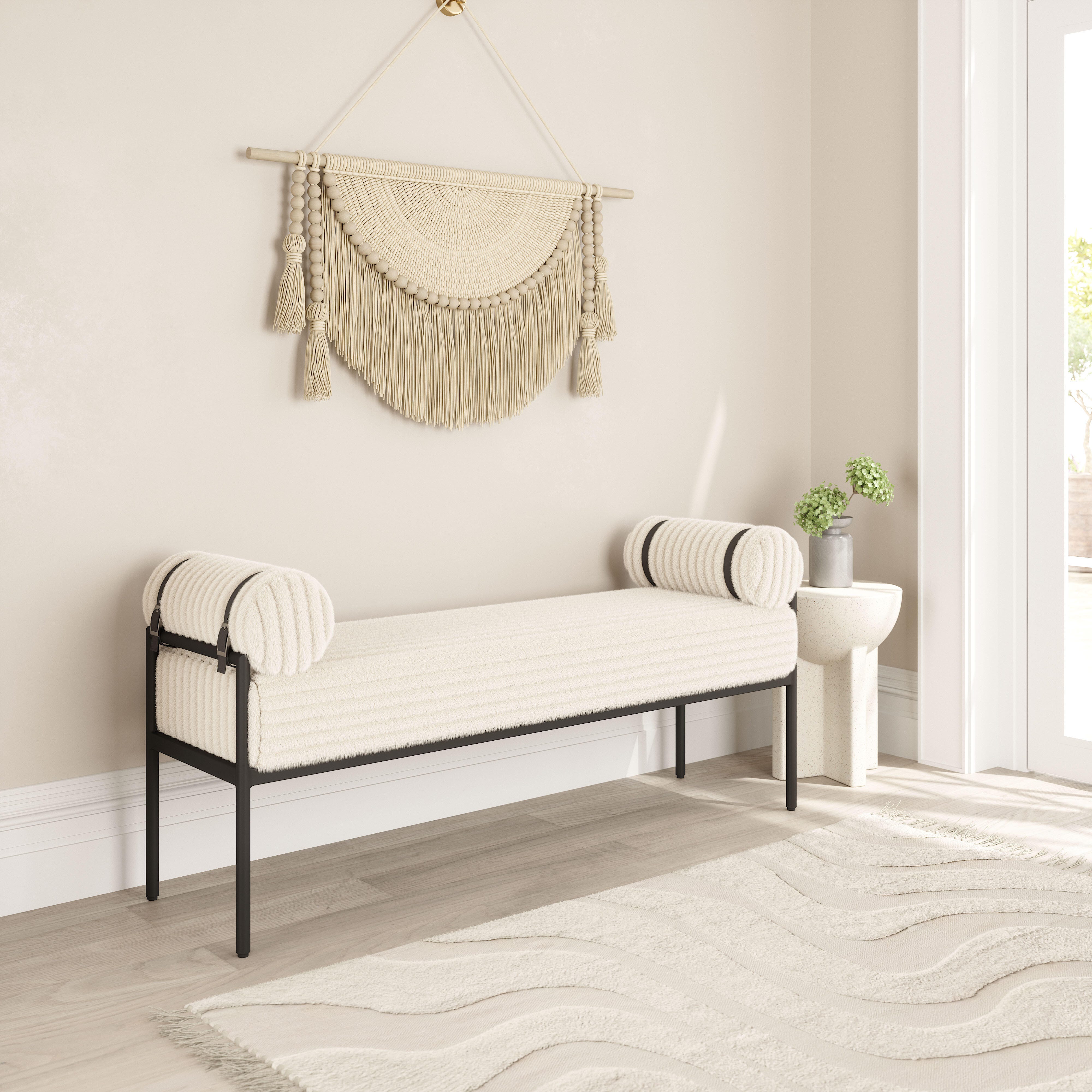 Erika Home Barrow Solid Bench, , large