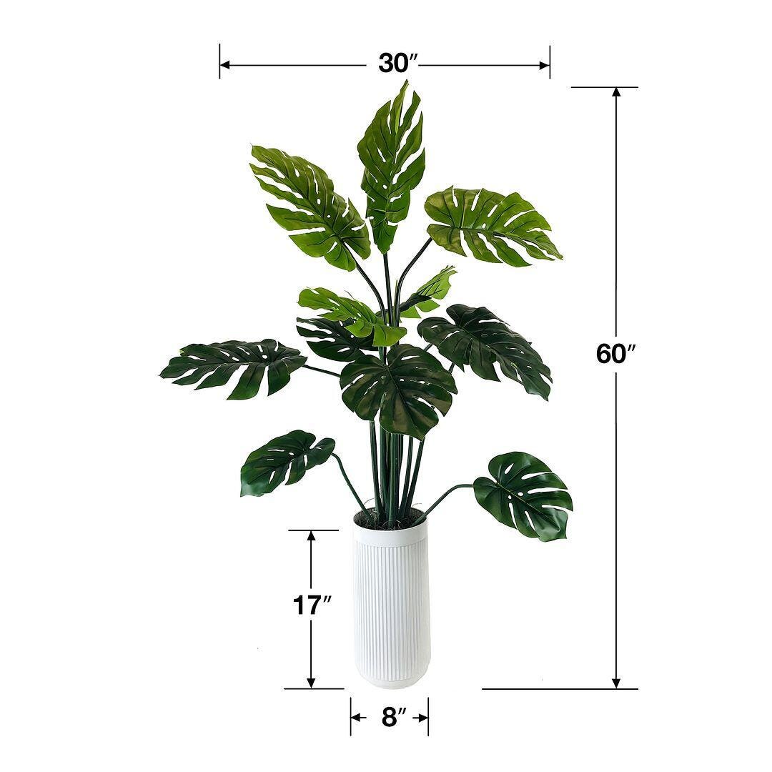 LCG Florals Faux Monstera Plant, , large
