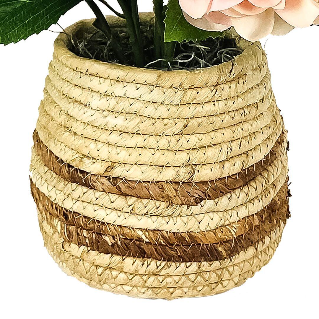 LCG Florals Faux Hydrangeas Plant, Pink/Beige, large