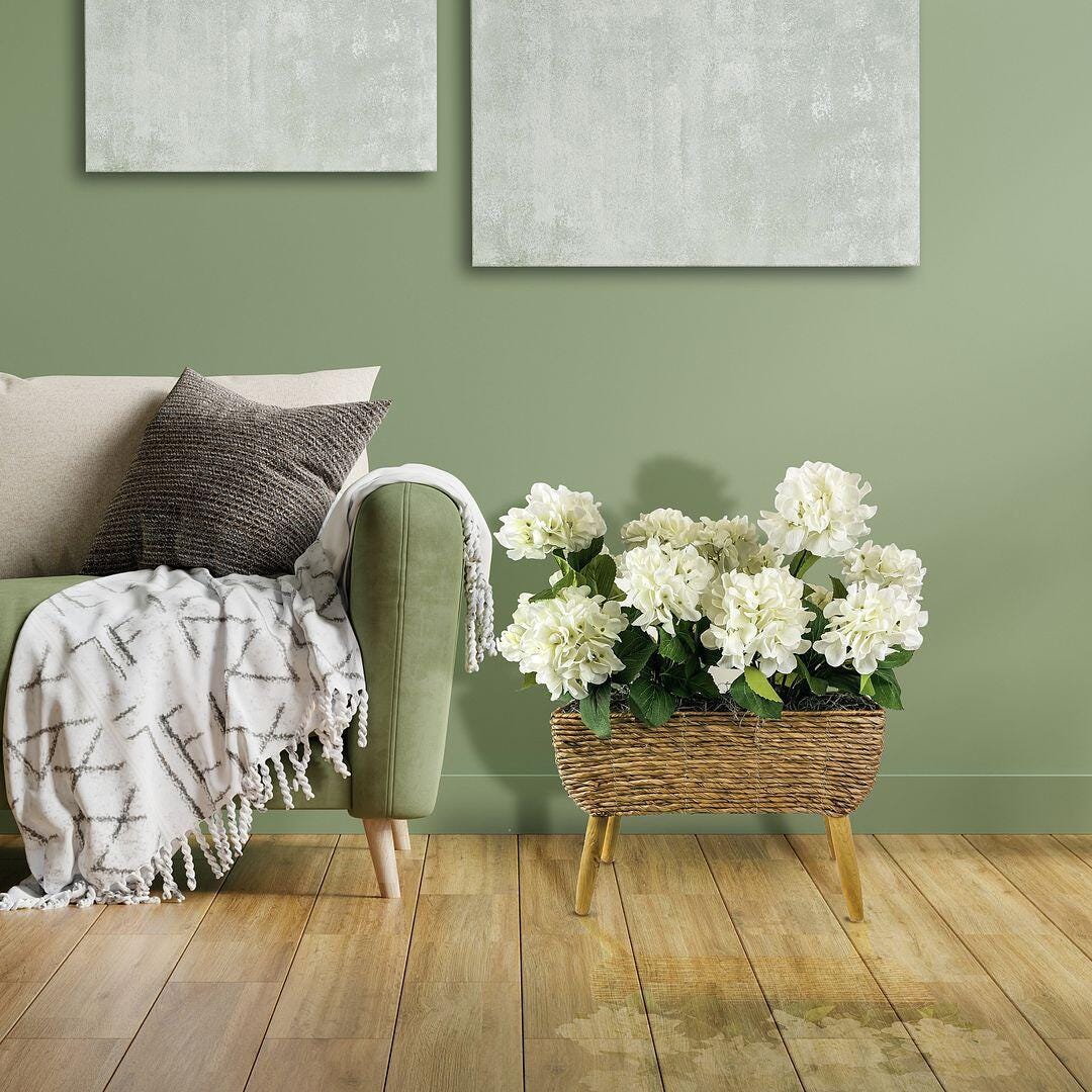 LCG Florals Solid Faux Hydrangea Plant, , rollover