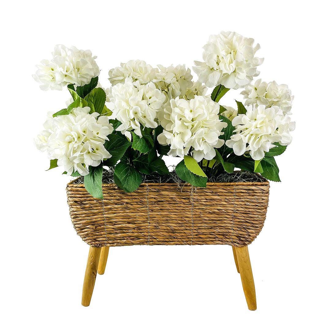 LCG Florals Solid Faux Hydrangea Plant, , large