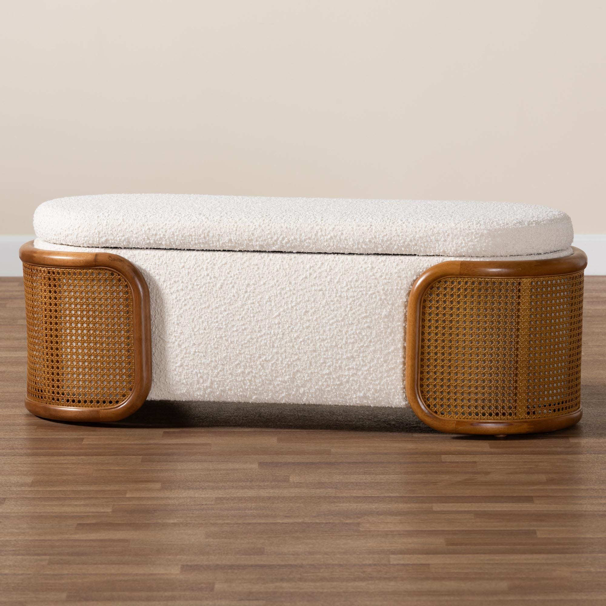 Baxton Studio Basira Storage Bench, , large