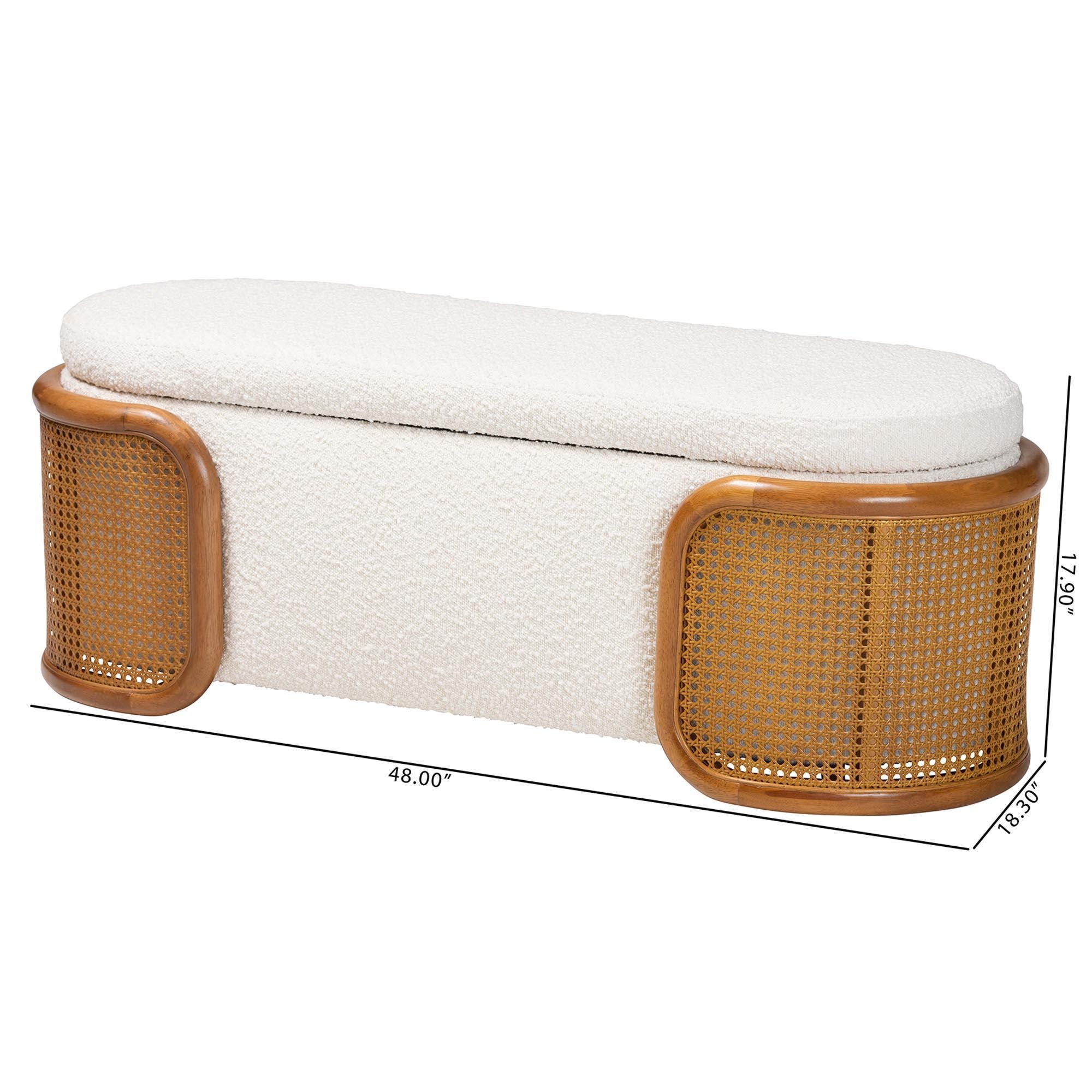 Baxton Studio Basira Storage Bench, , large