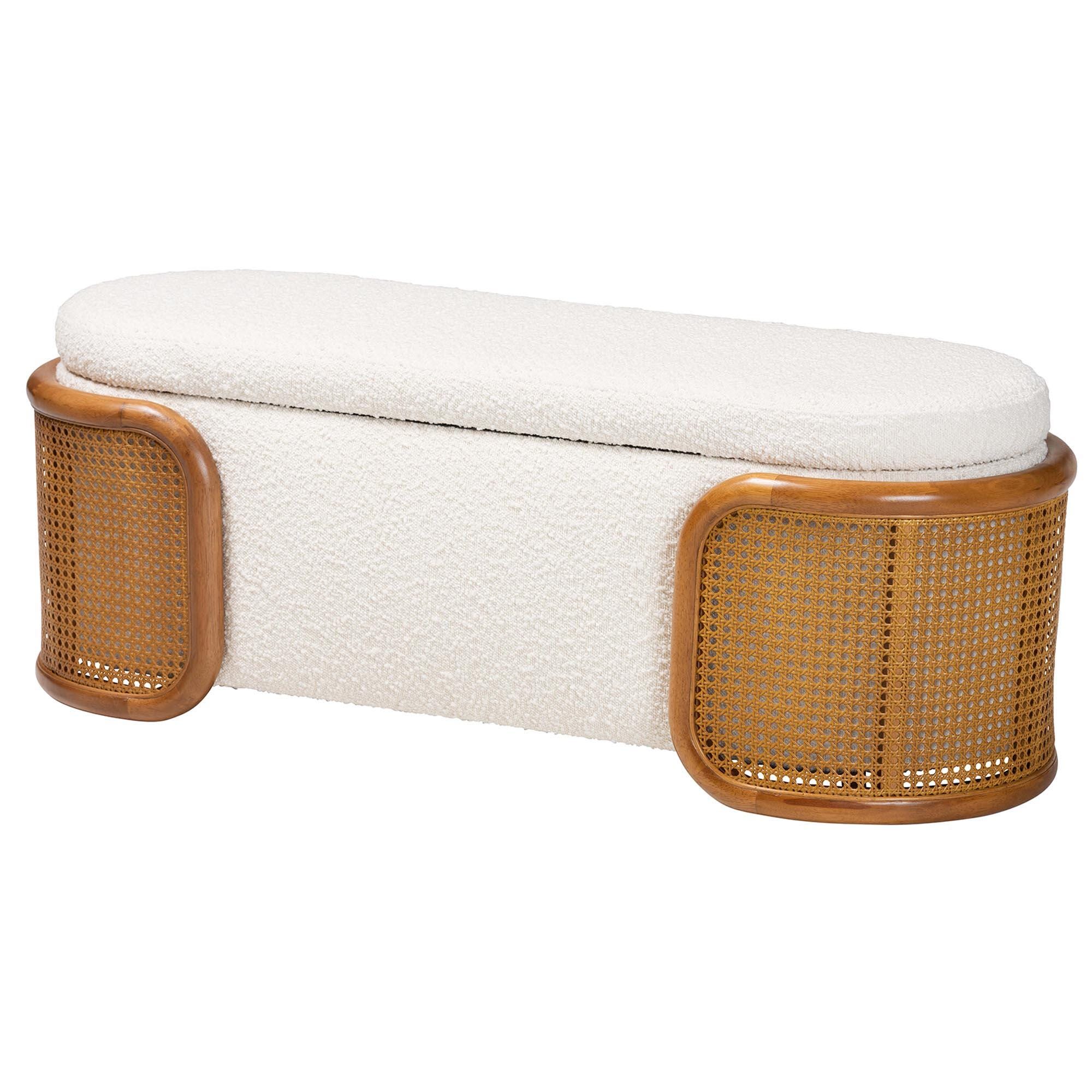 Baxton Studio Basira Storage Bench, , large