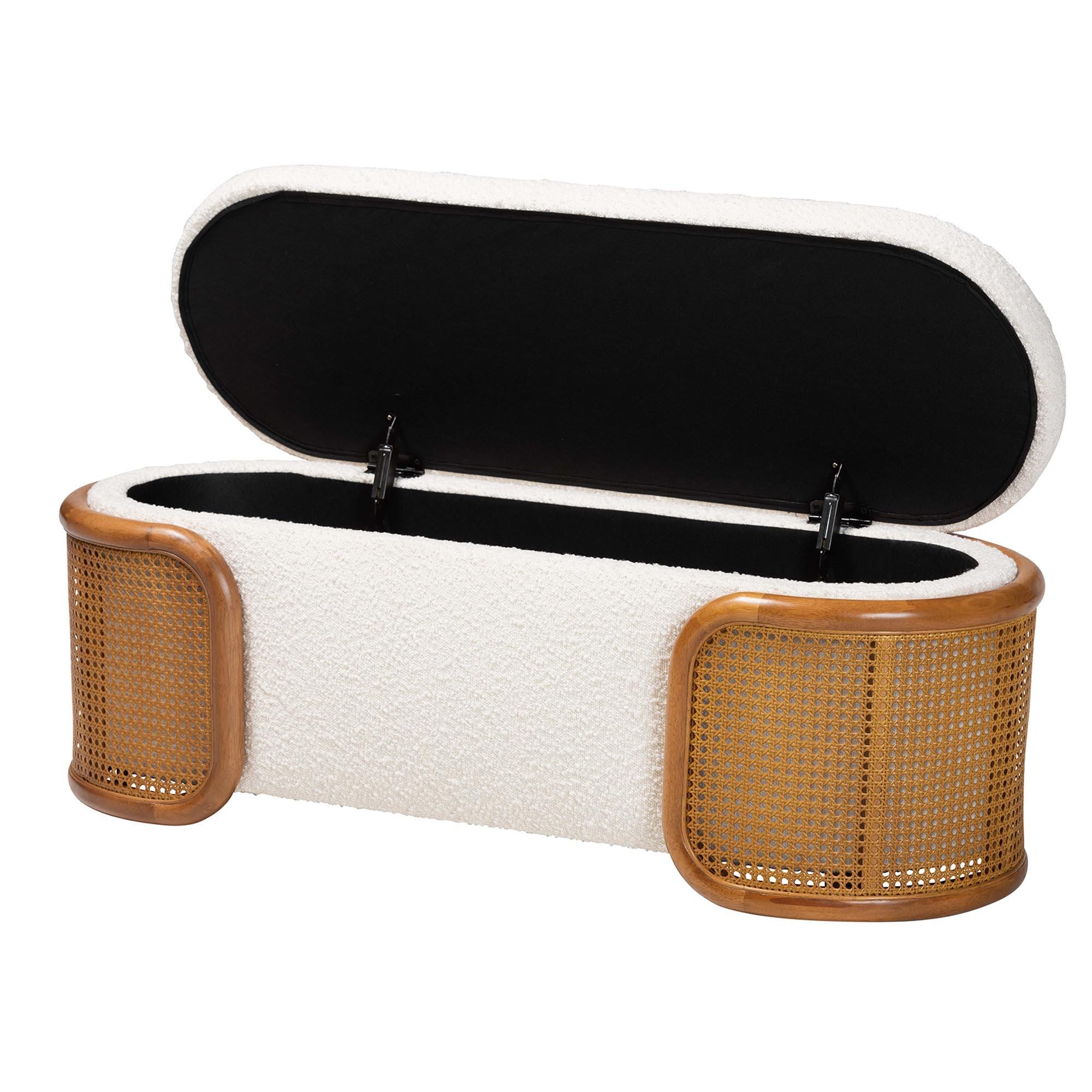 Baxton Studio Basira Storage Bench, , large