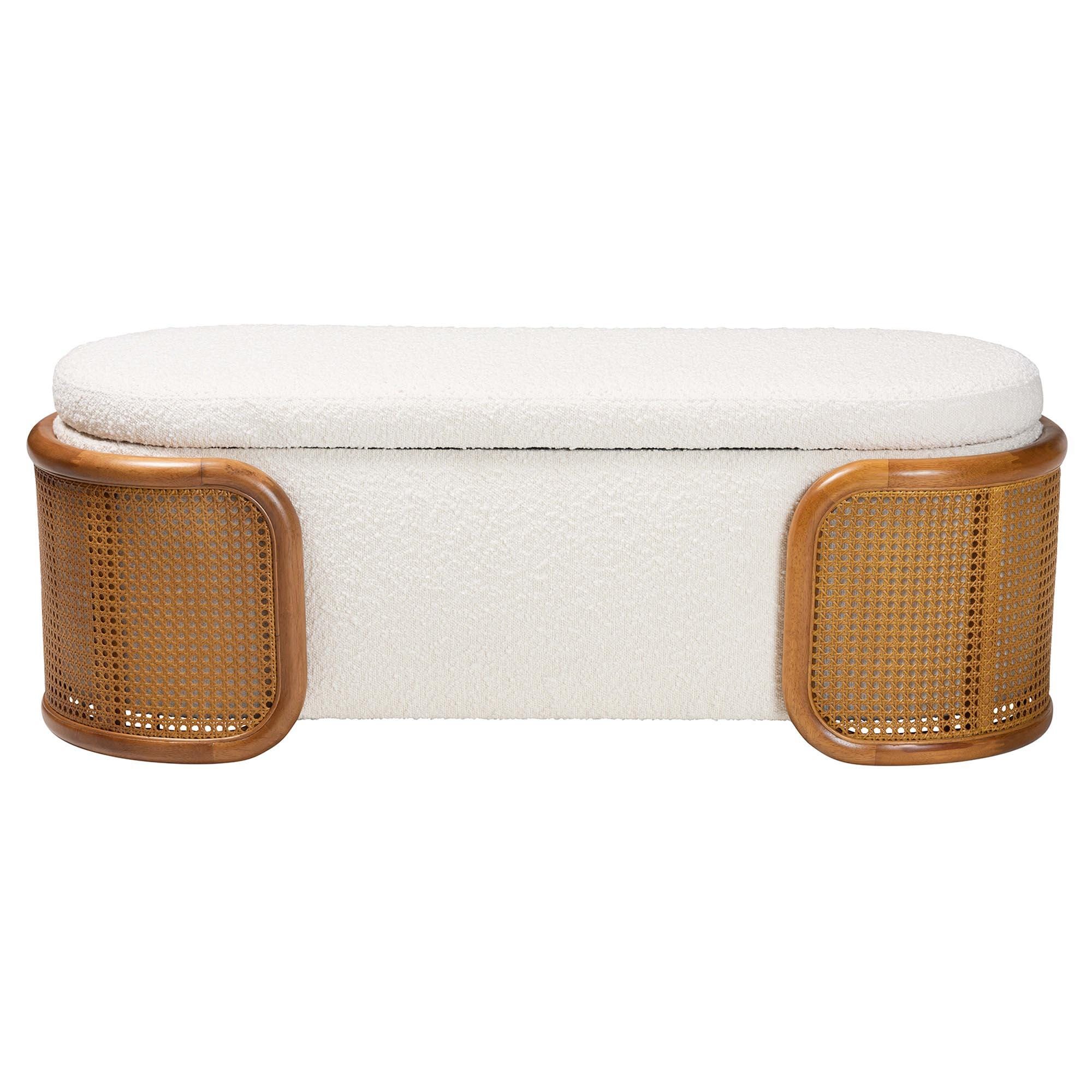 Baxton Studio Basira Storage Bench, , large