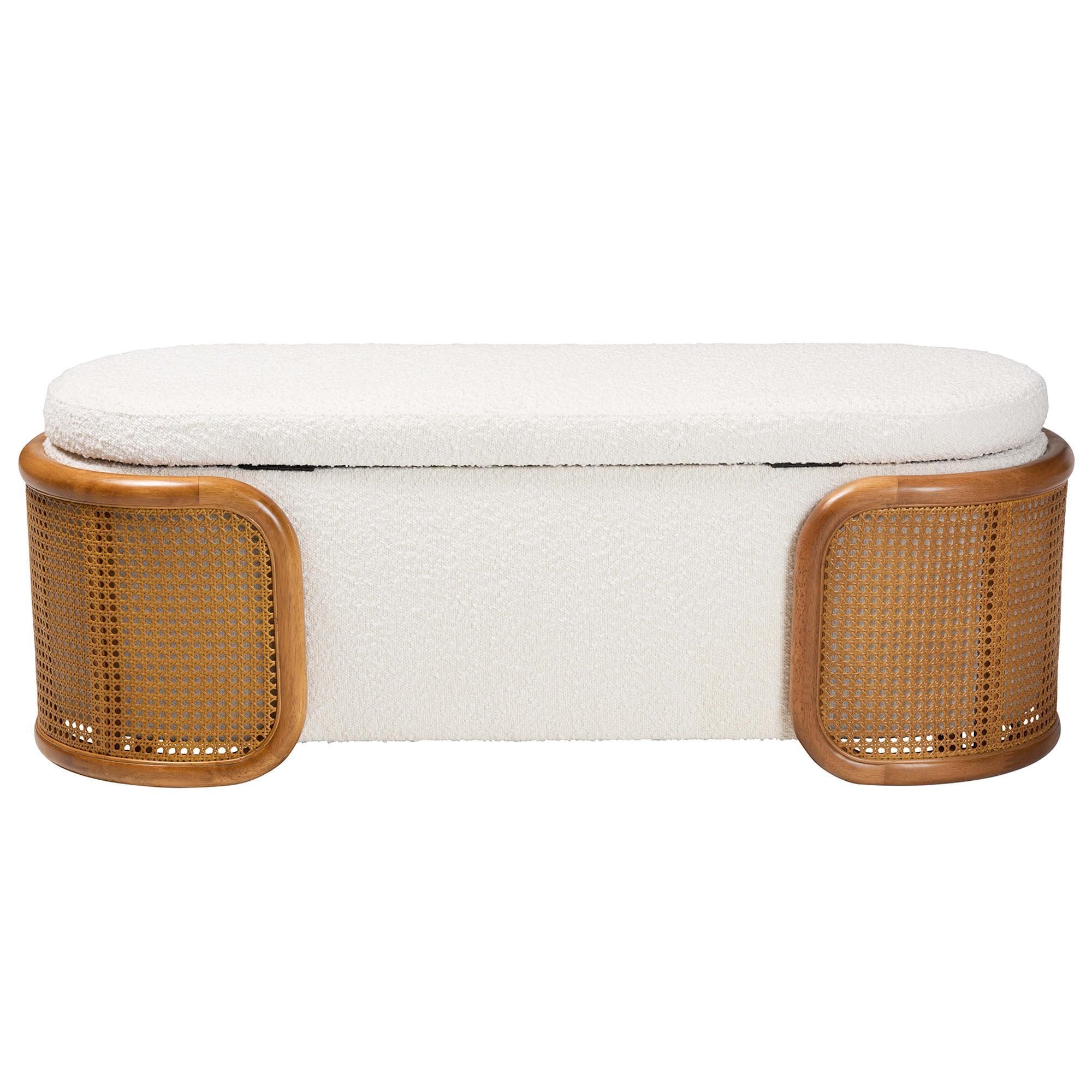 Baxton Studio Basira Storage Bench, , large