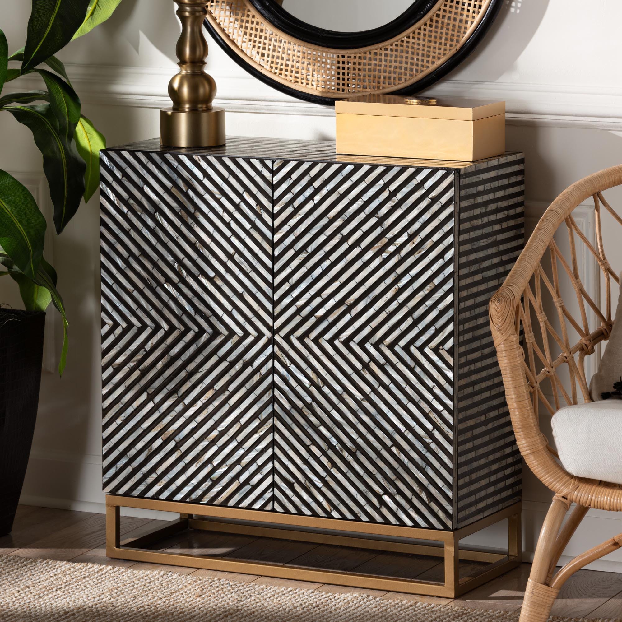 Baxton Studio Belenus 28" Accent Cabinet, , rollover