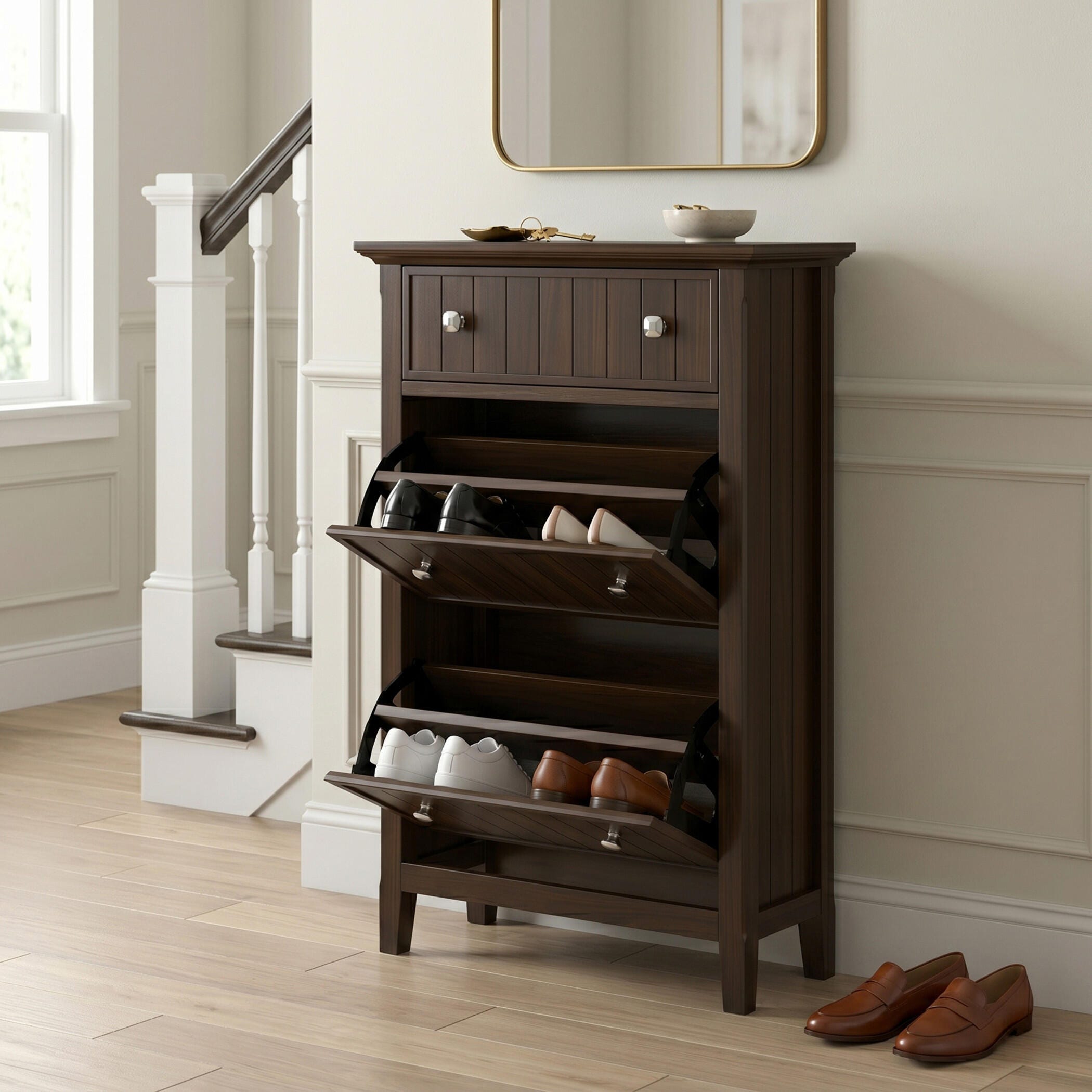 Simpli Home Acadian 32" Accent Cabinet, , large