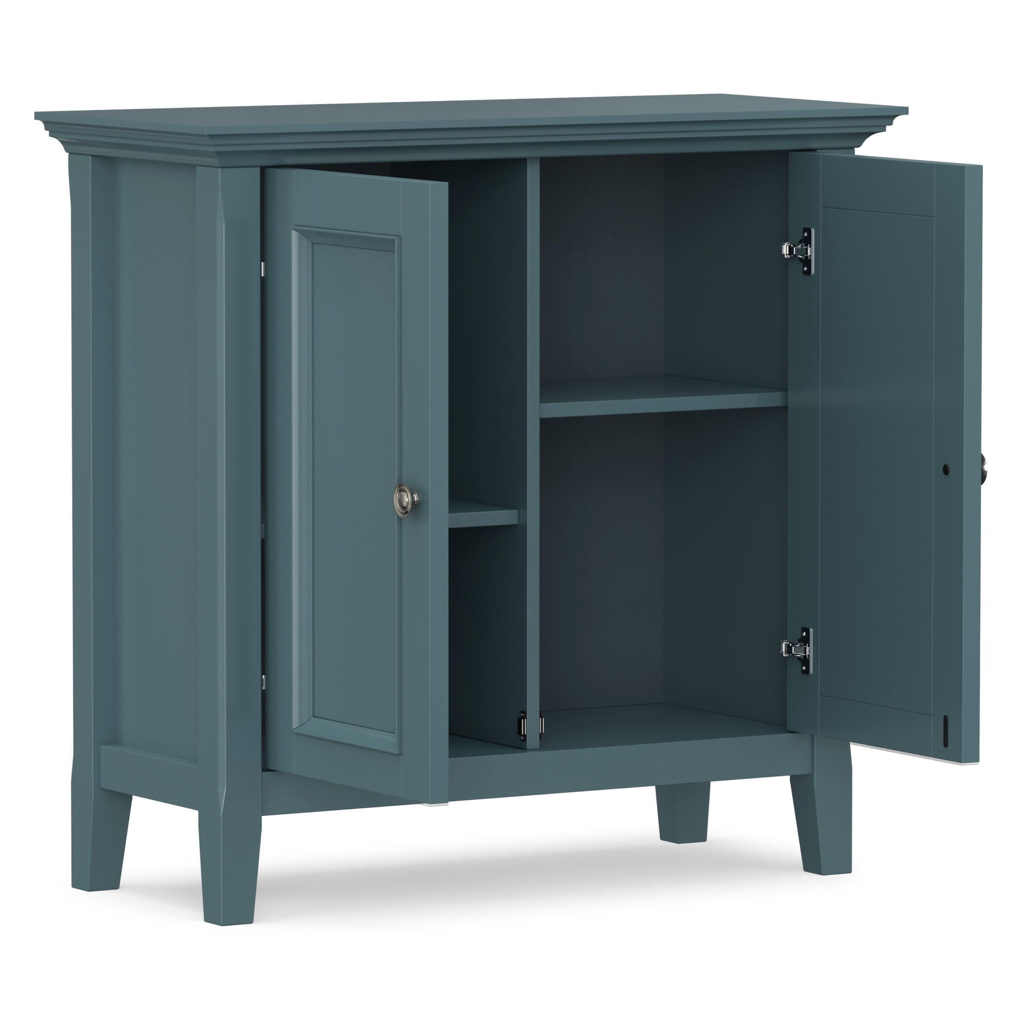 Simpli Home Amherst 32" Accent Cabinet, French Blue, large