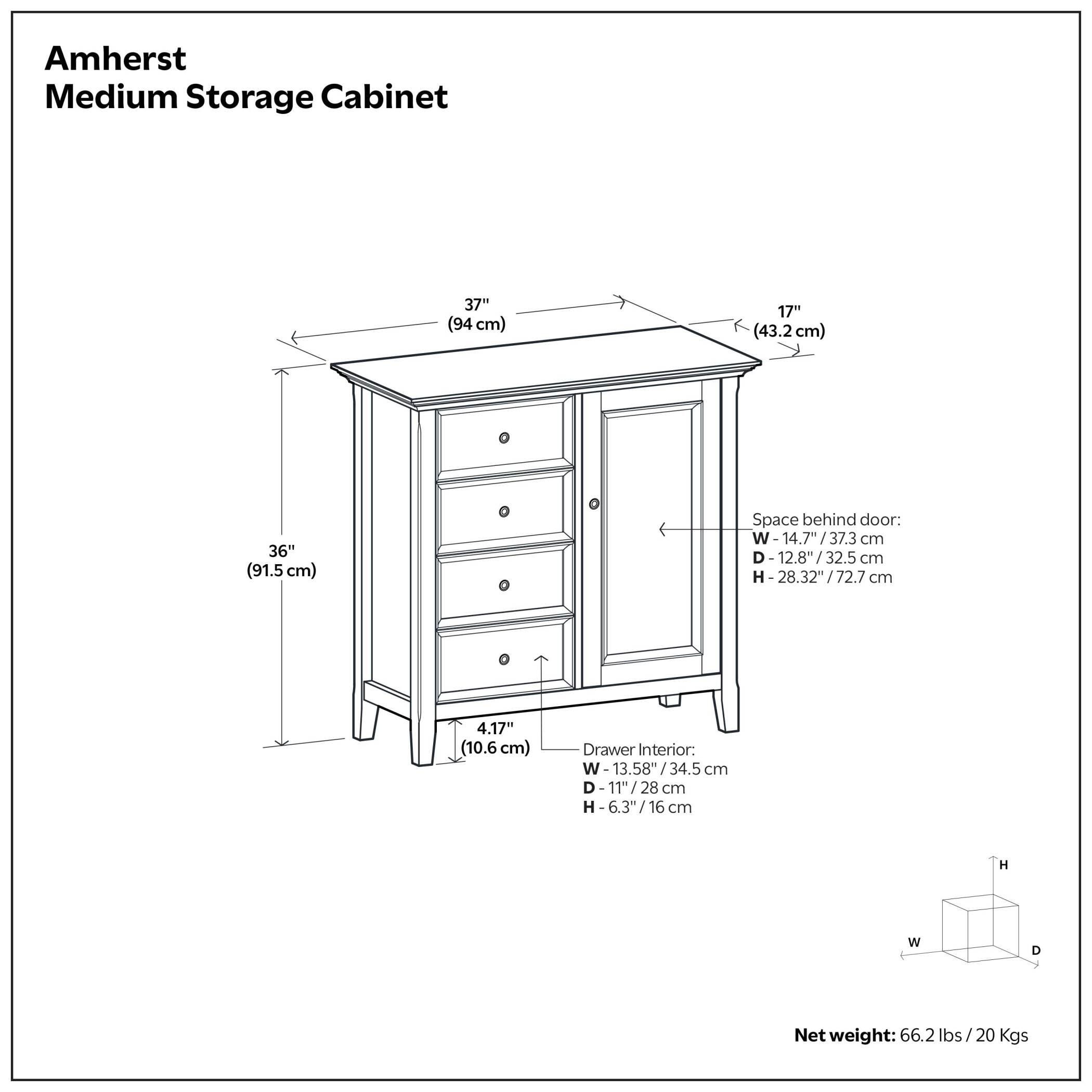 Simpli Home Amherst 37" Accent Cabinet, , large