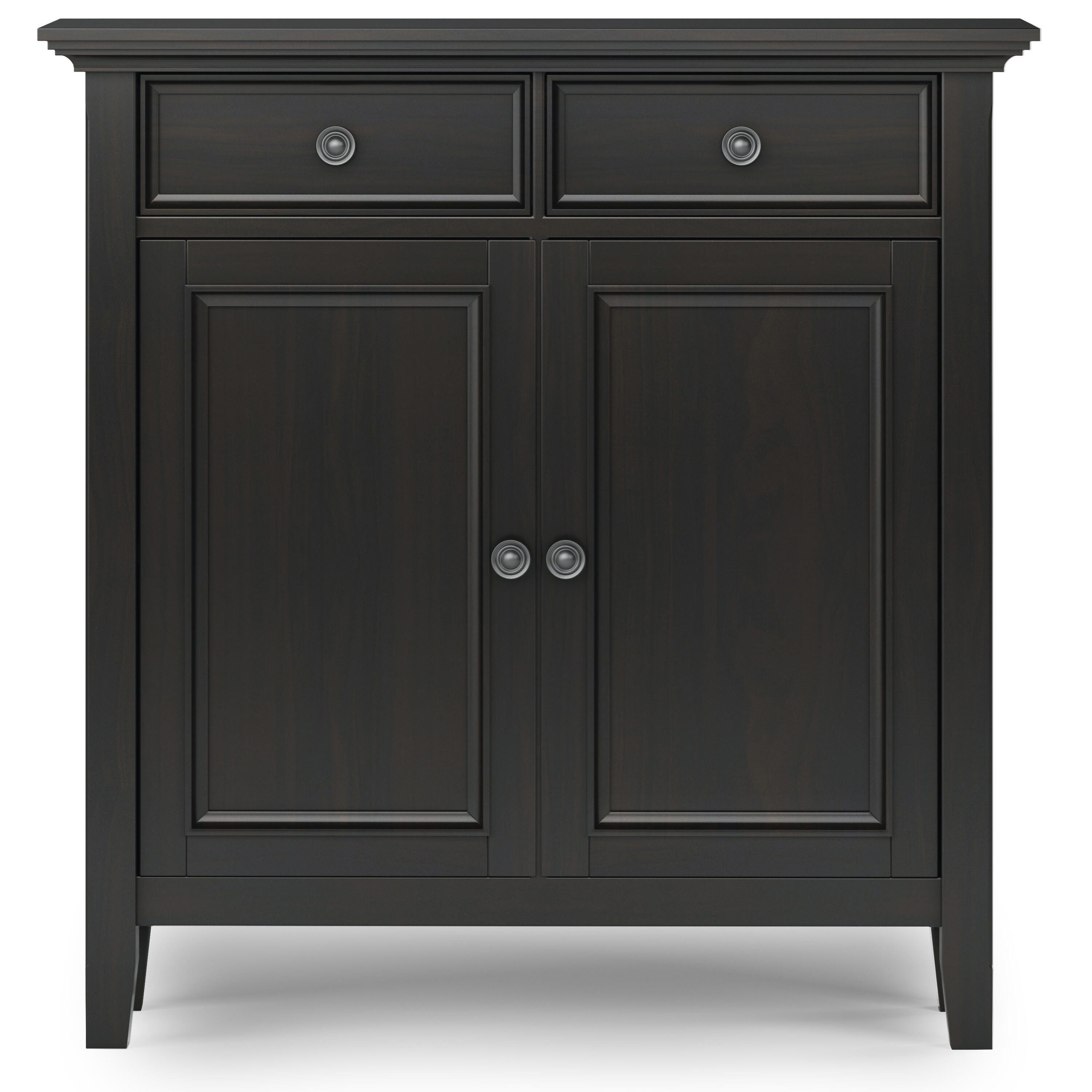 Simpli Home Amherst 36" Accent Cabinet, Hickory Brown, large
