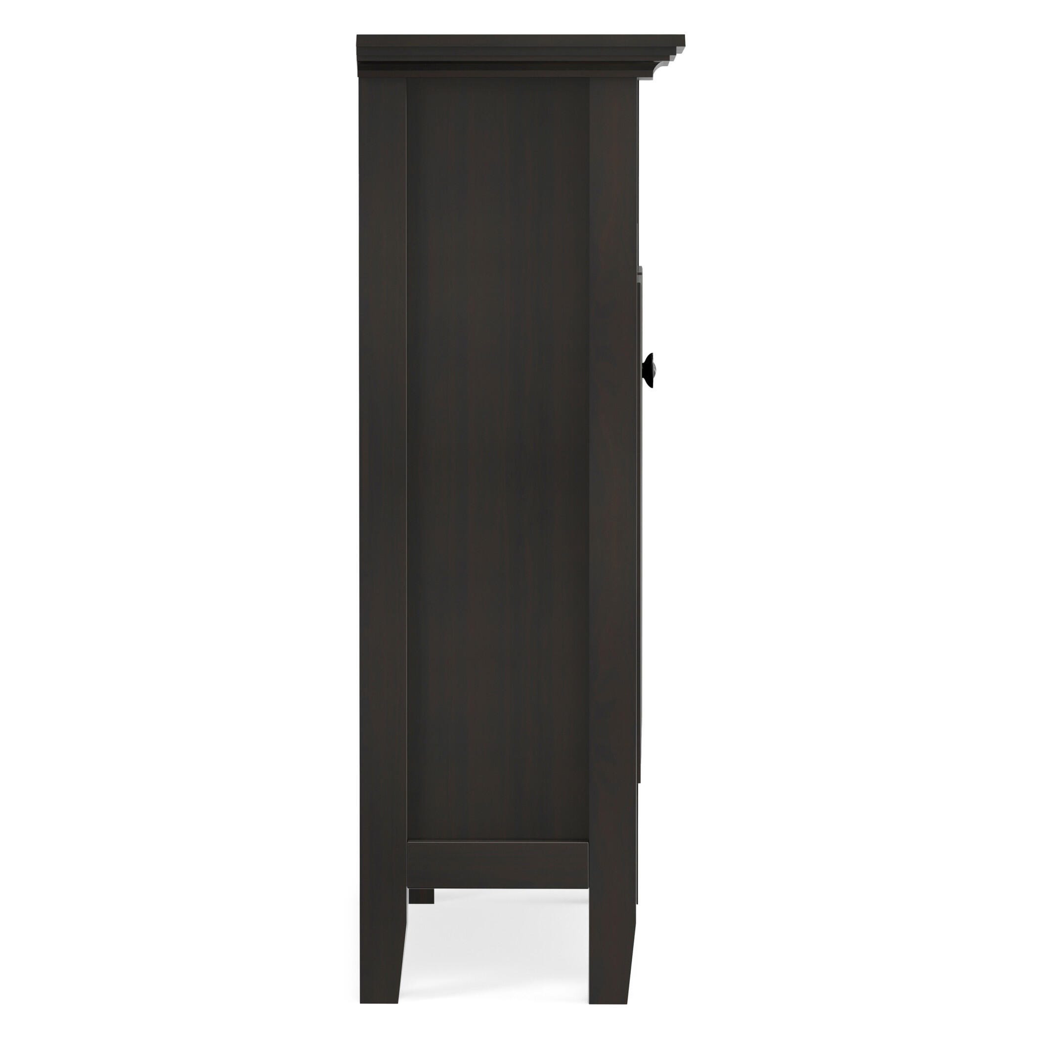 Simpli Home Amherst 36" Accent Cabinet, Hickory Brown, large