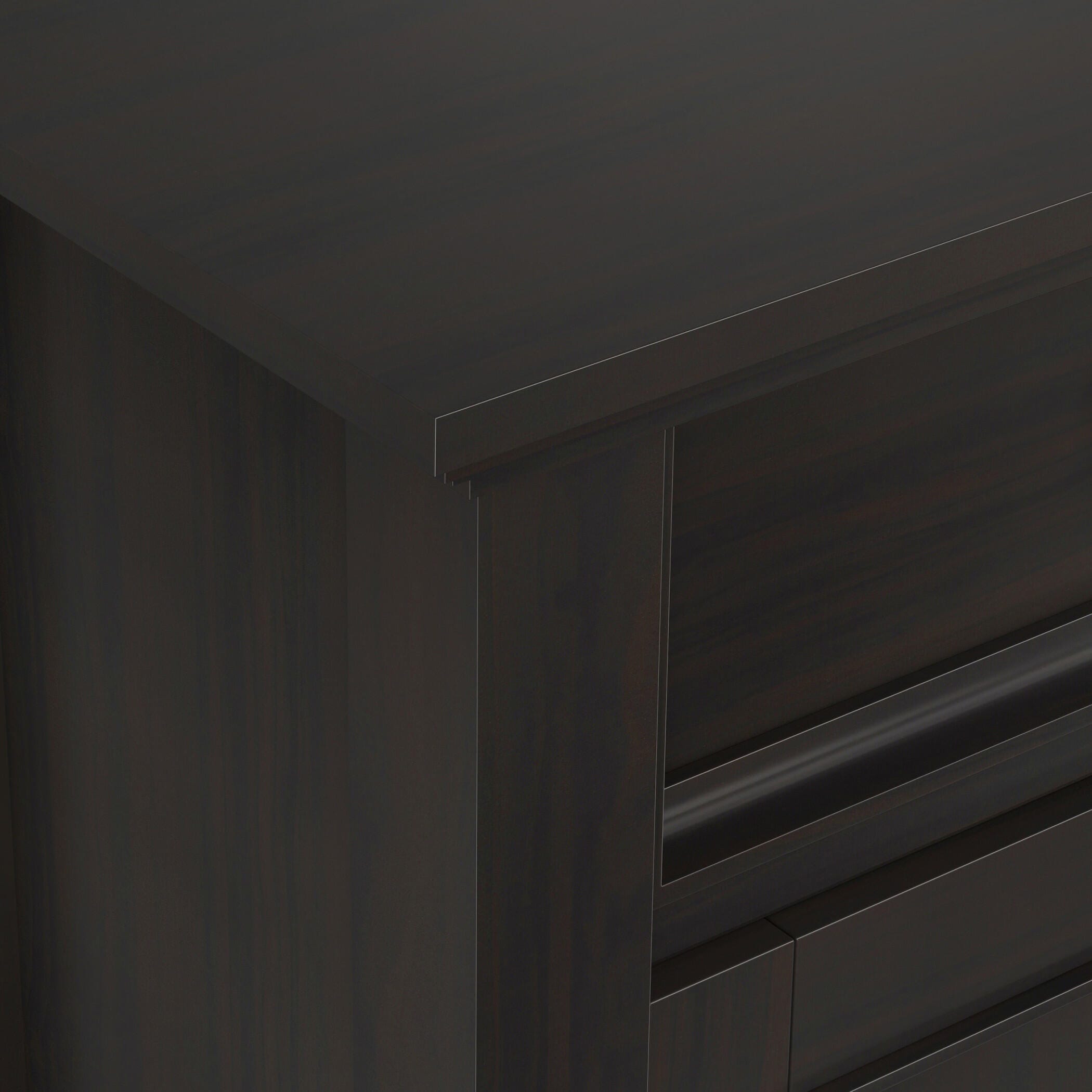 Simpli Home Amherst 36" Accent Cabinet, Hickory Brown, large