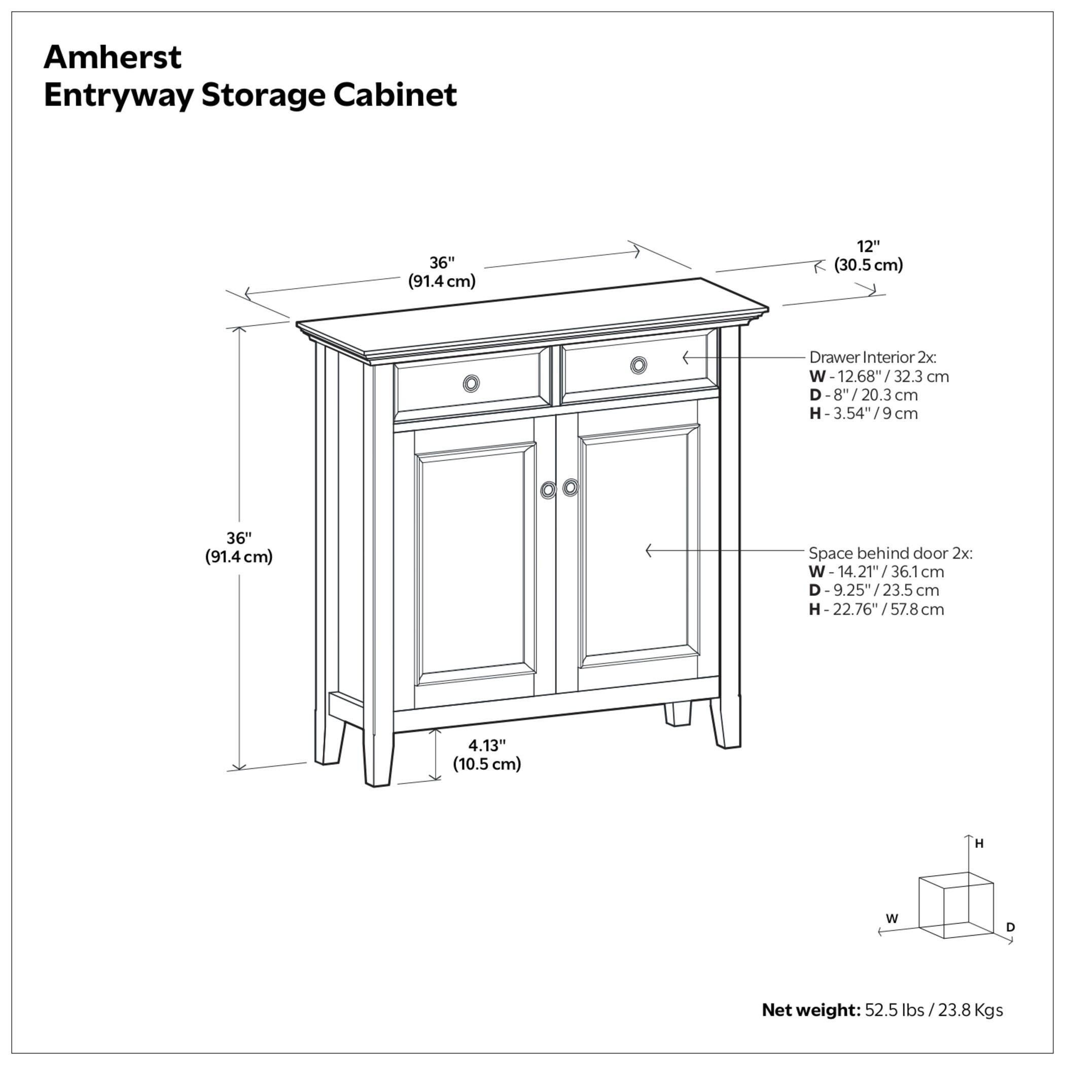 Simpli Home Amherst 36" Accent Cabinet, Rustic Natural Aged Brown, large