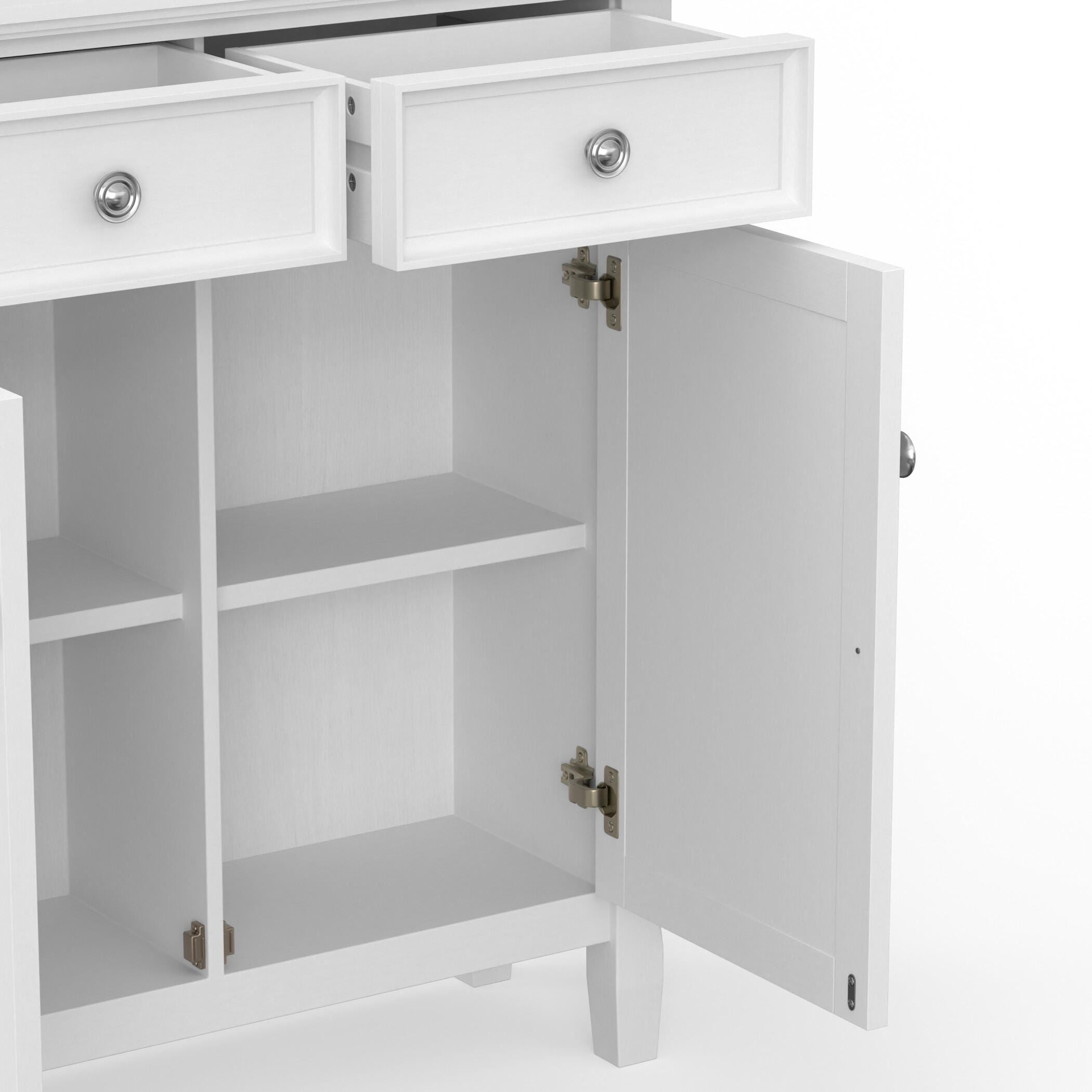 Simpli Home Amherst 36" Accent Cabinet, White, large