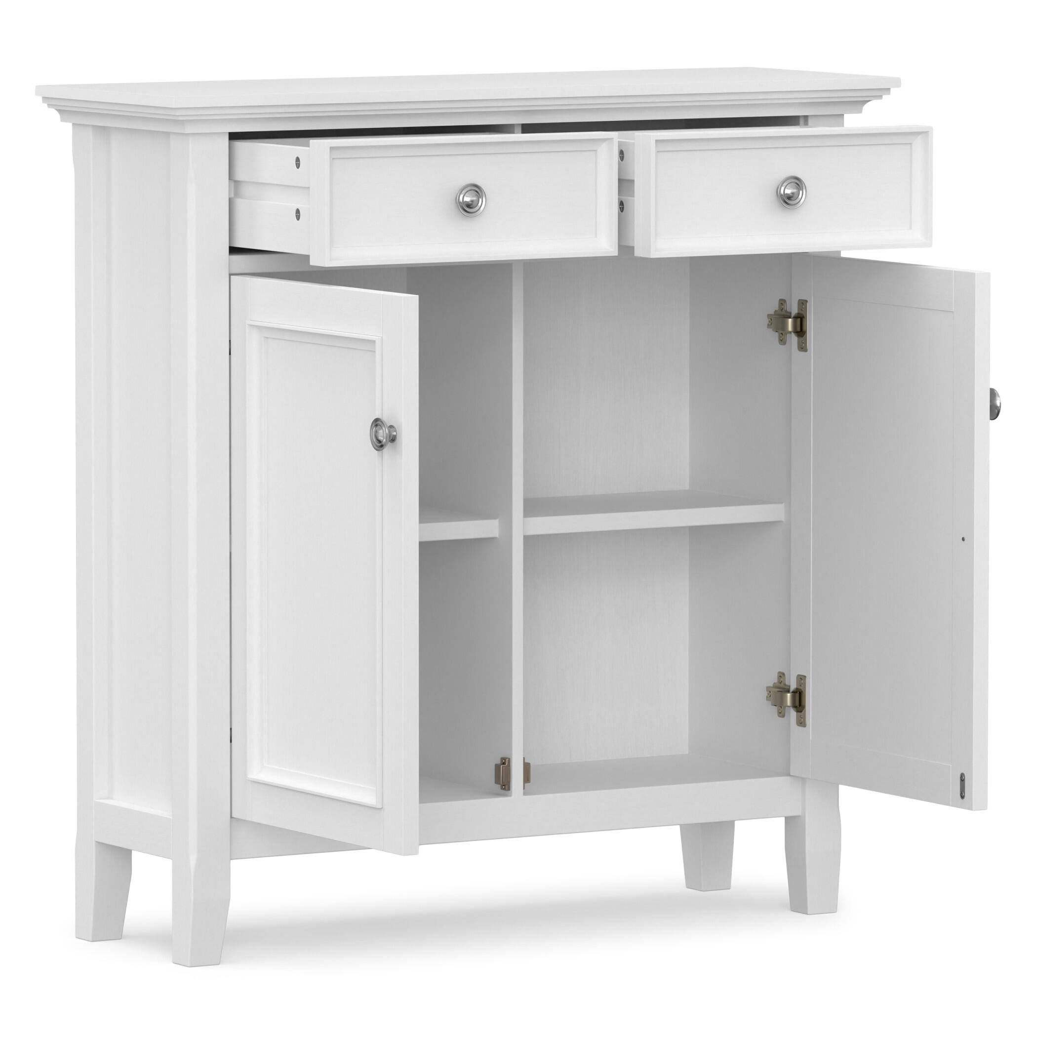 Simpli Home Amherst 36" Accent Cabinet, White, large