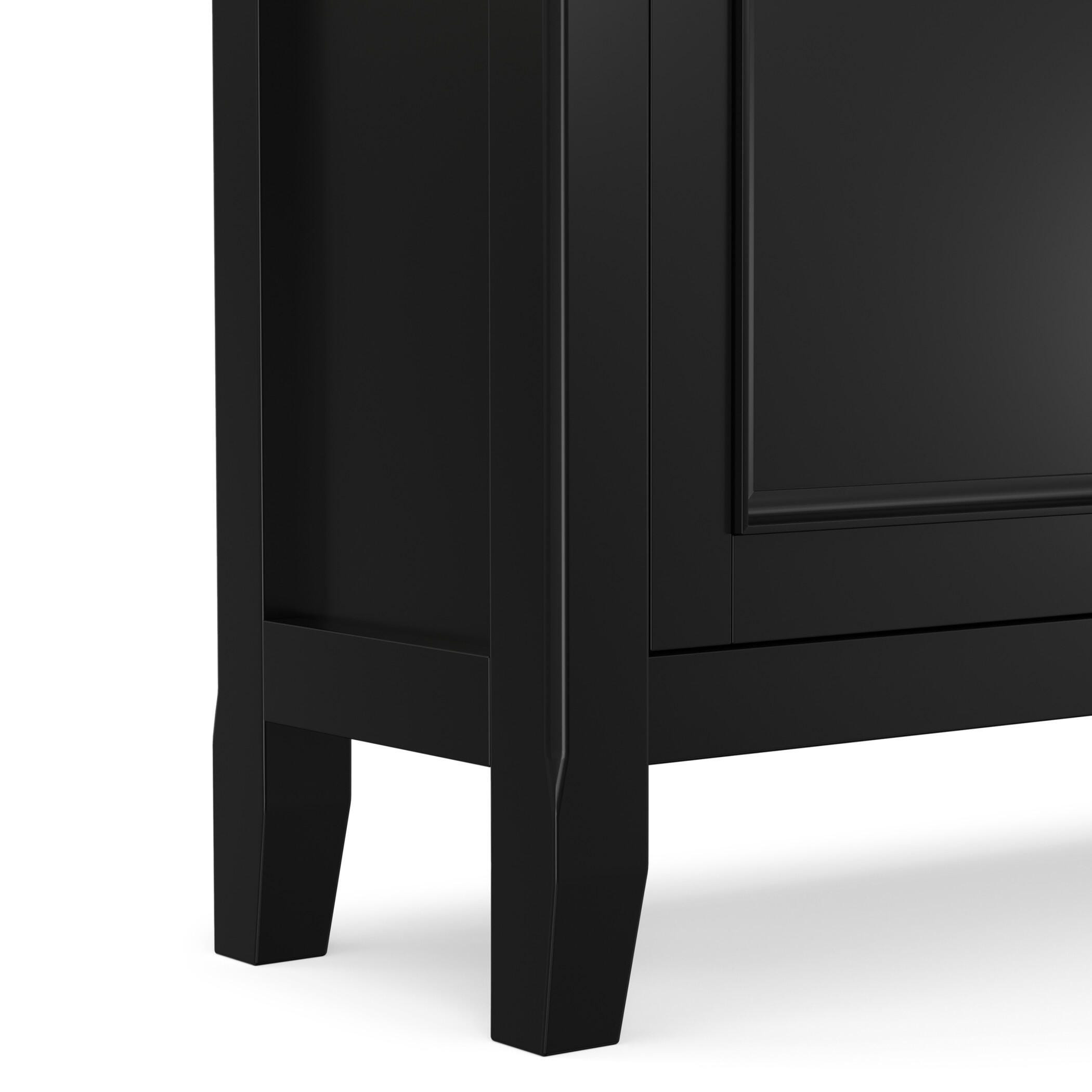 Simpli Home Amherst 36" Accent Cabinet, Black, large