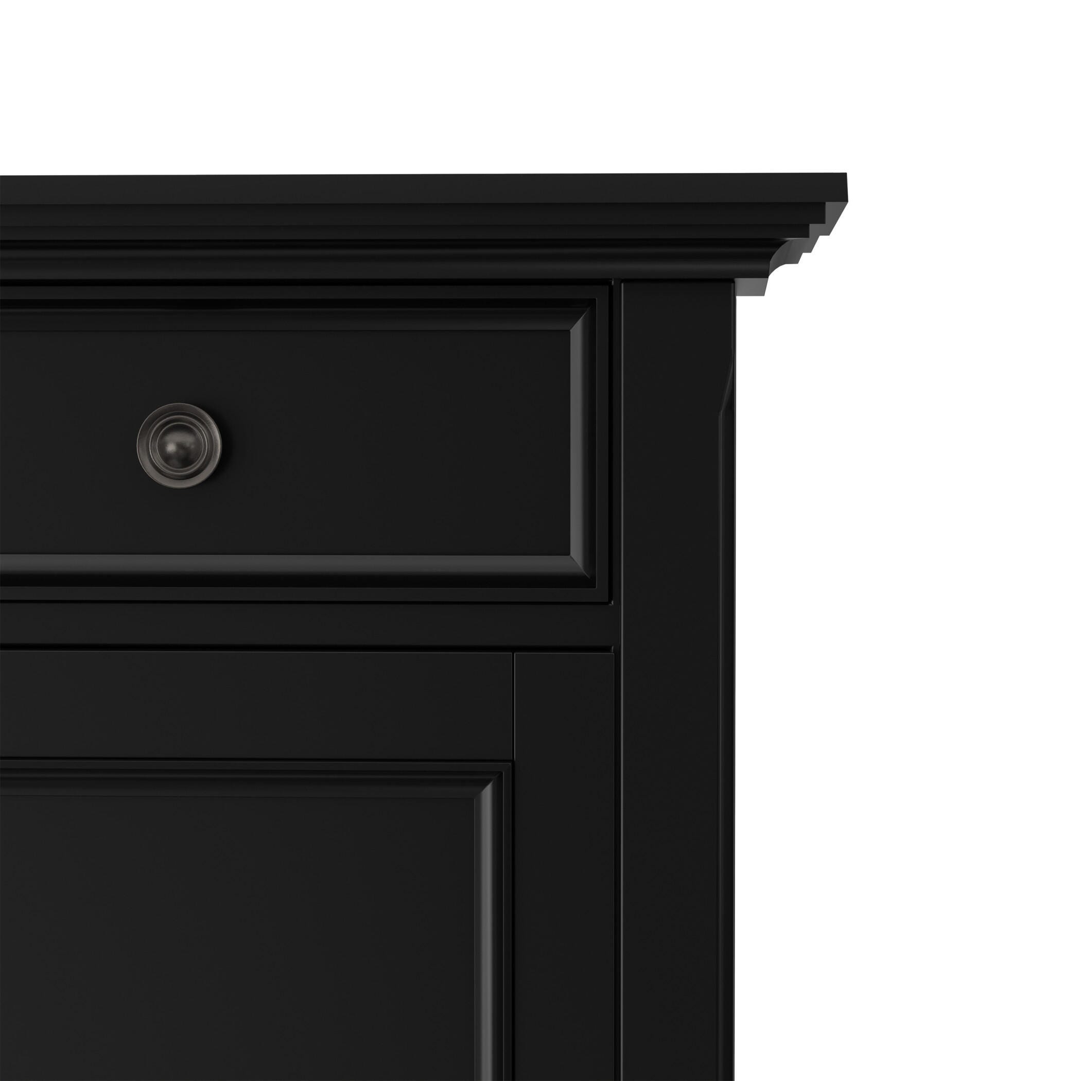 Simpli Home Amherst 36" Accent Cabinet, Black, large