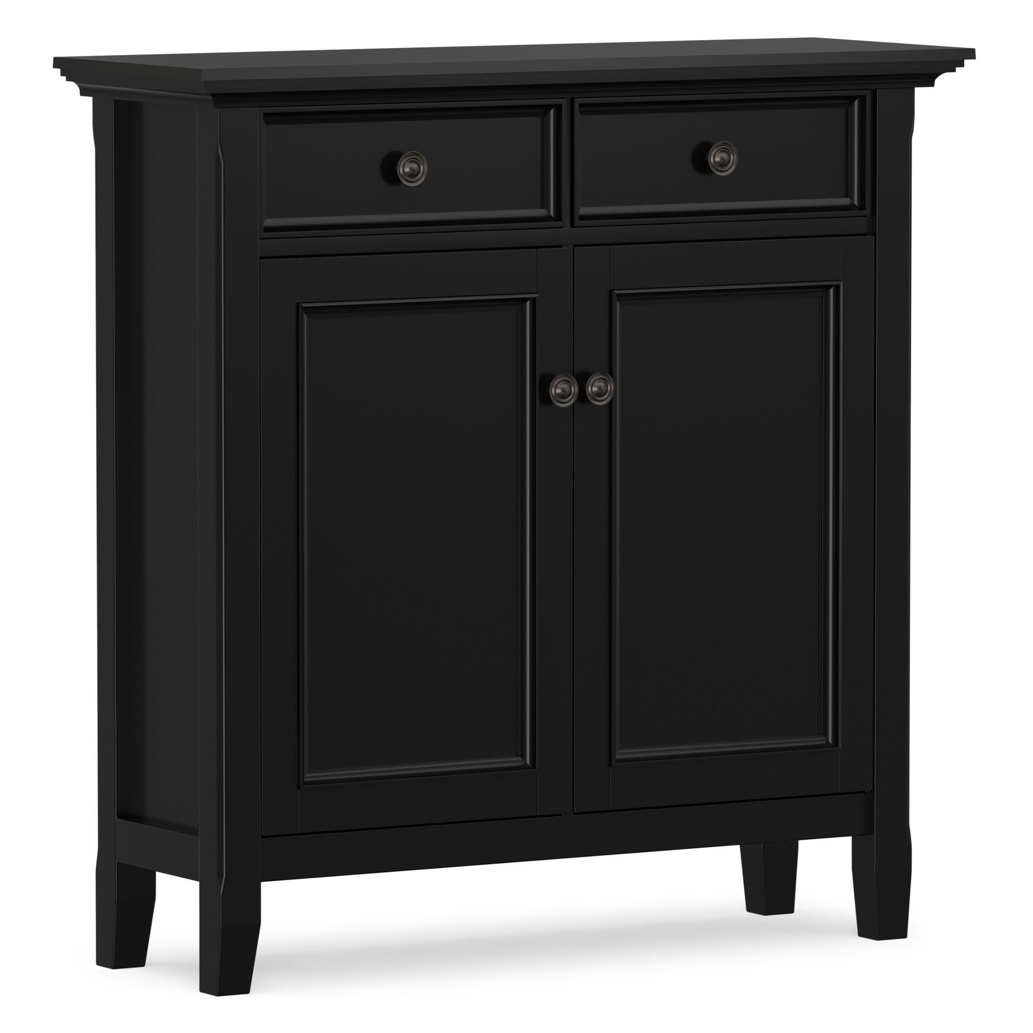 Simpli Home Amherst 36" Accent Cabinet, Black, large
