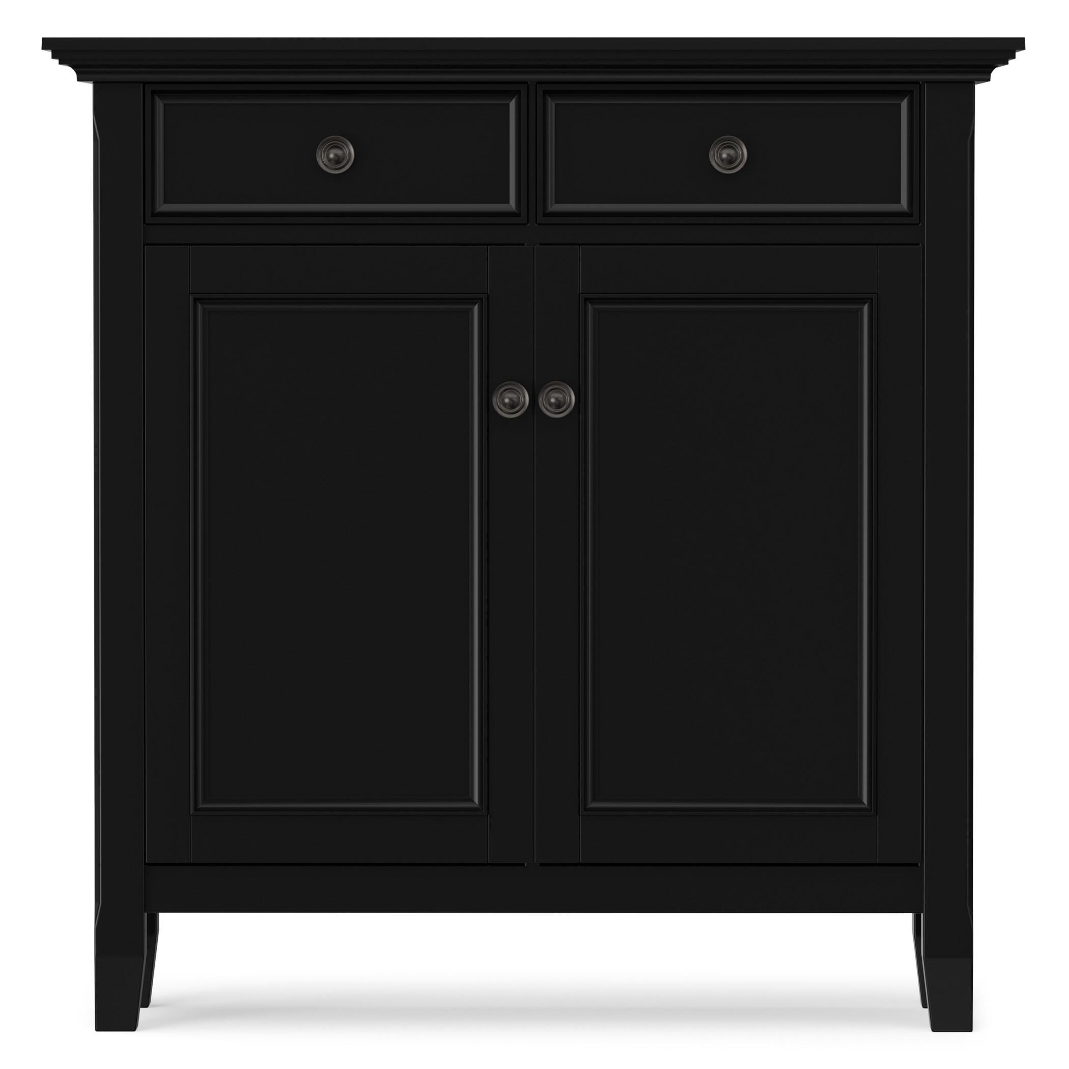 Simpli Home Amherst 36" Accent Cabinet, Black, large