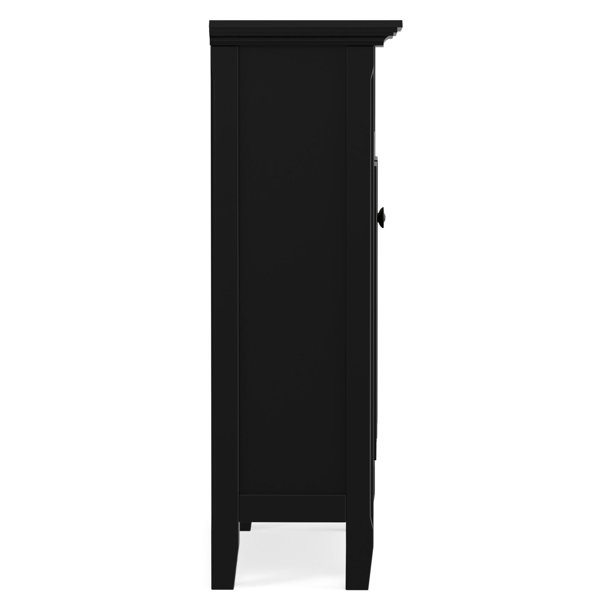 Simpli Home Amherst 36" Accent Cabinet, Black, large