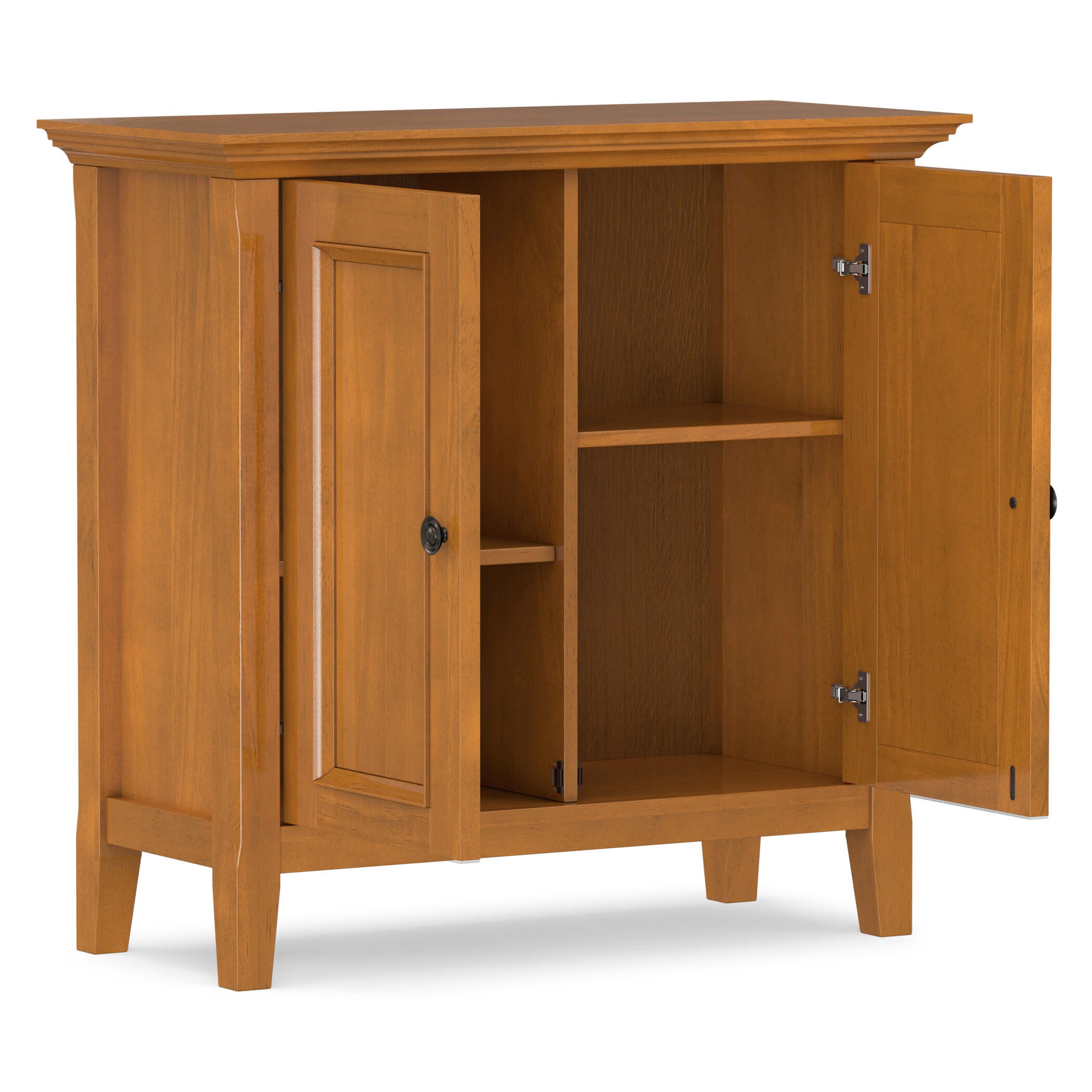 Simpli Home Amherst 32" Accent Cabinet, Light Golden Brown, large