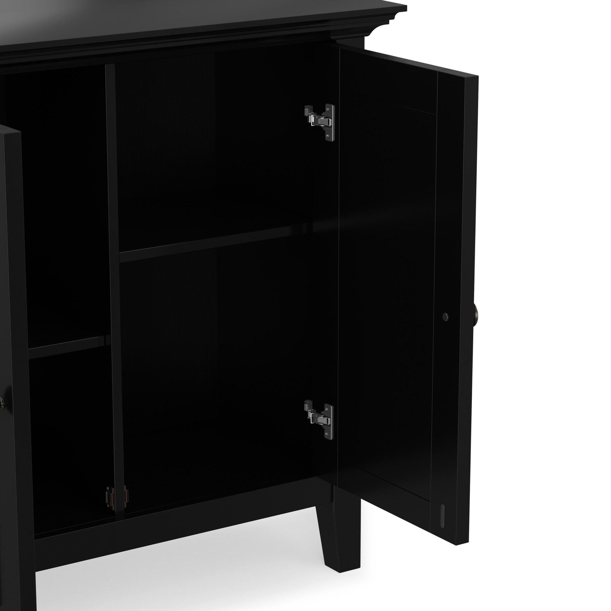 Simpli Home Amherst 32" Accent Cabinet, Black, large