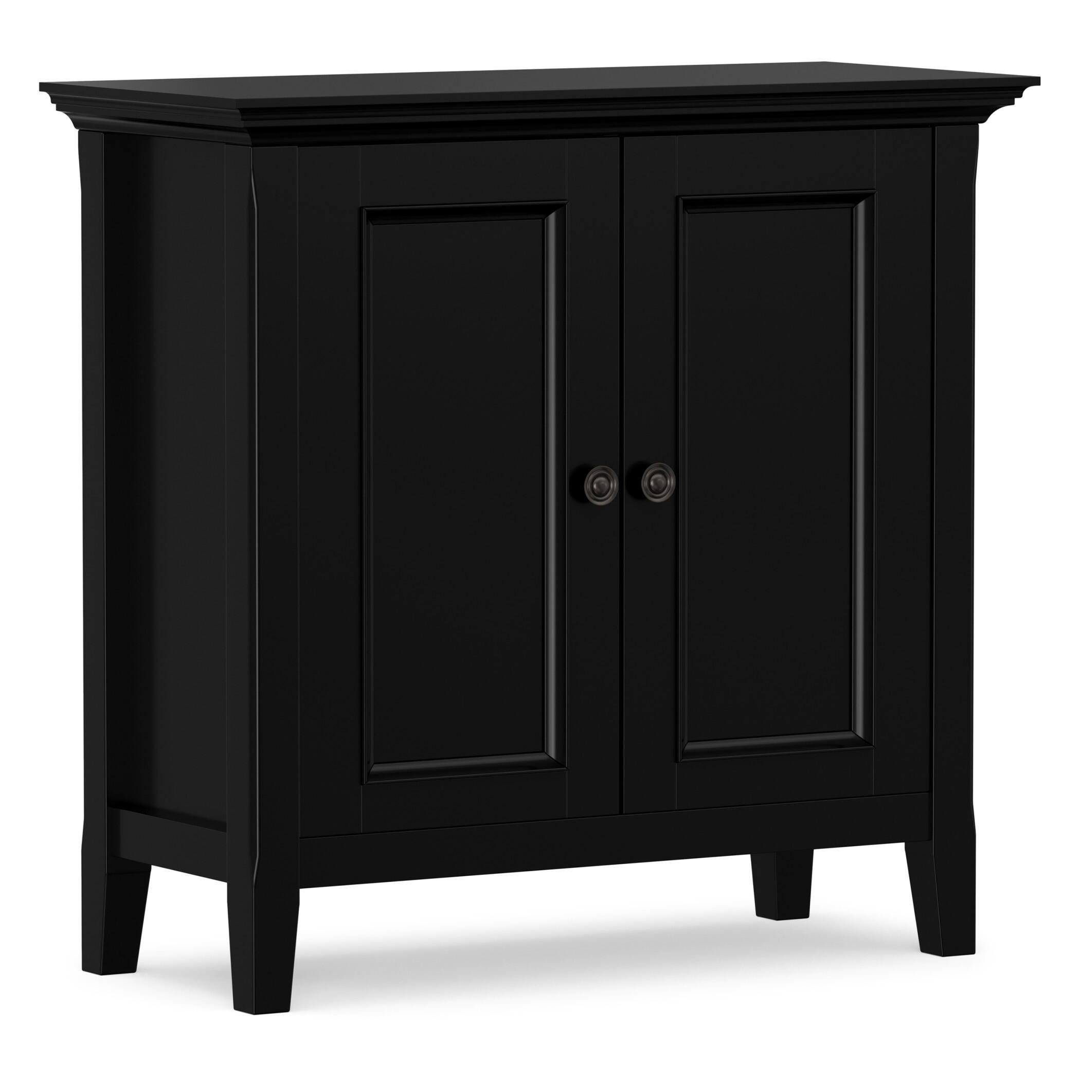 Simpli Home Amherst 32" Accent Cabinet, Black, large