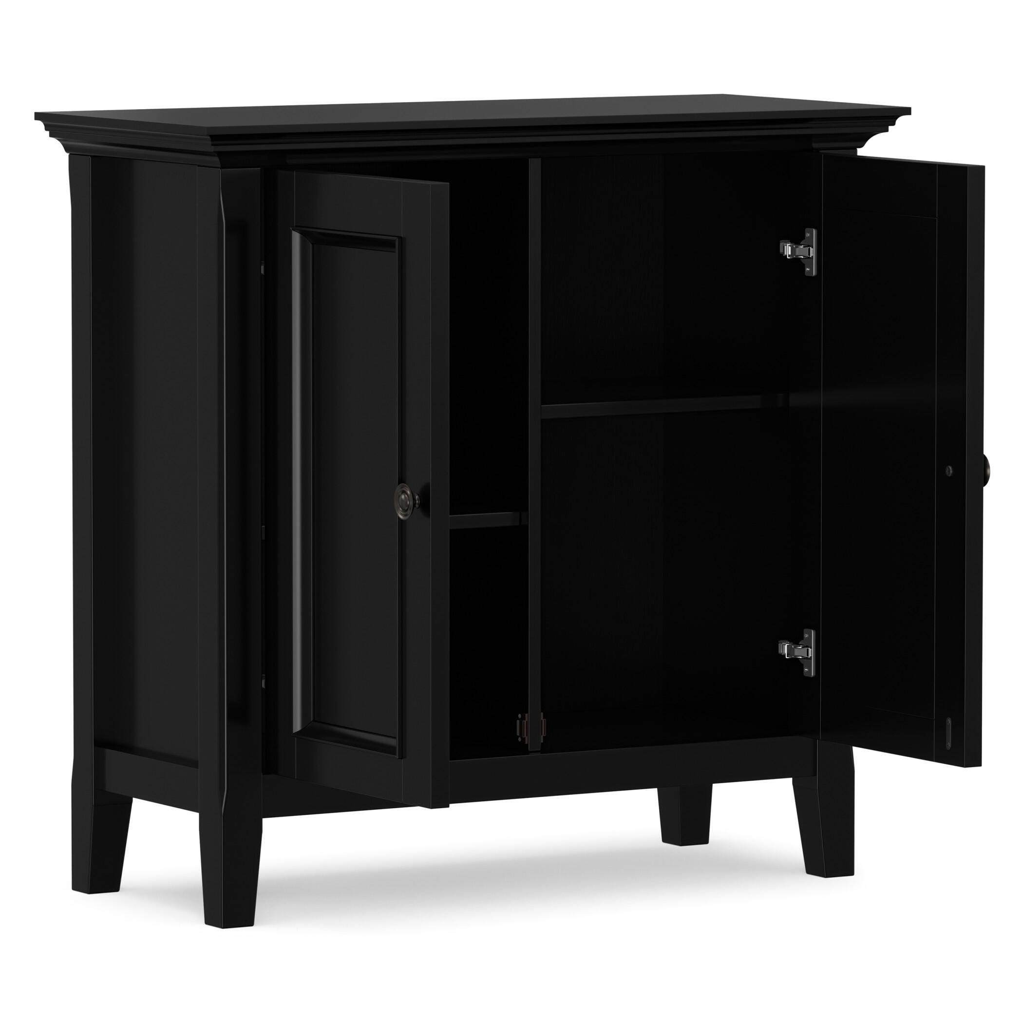 Simpli Home Amherst 32" Accent Cabinet, Black, large
