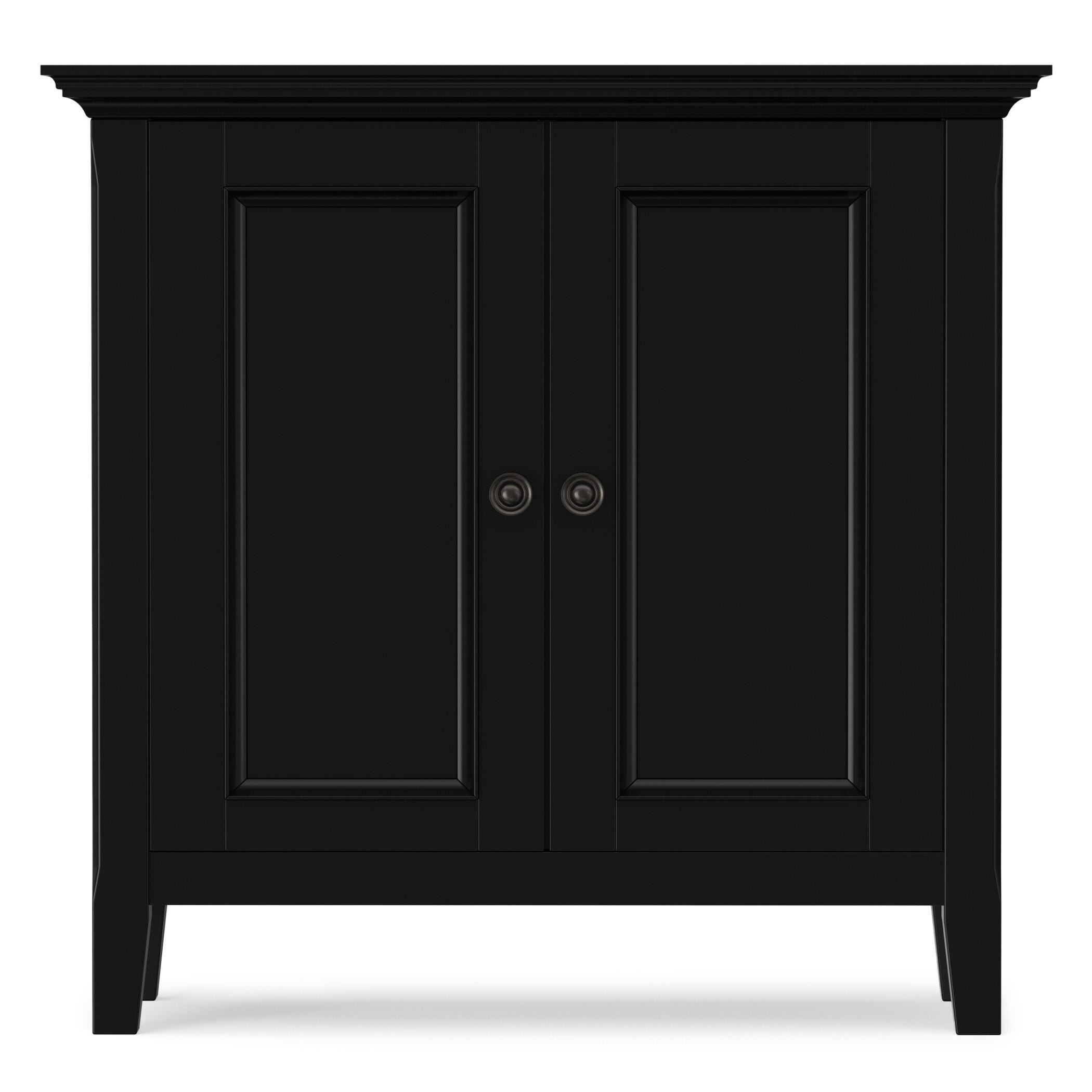 Simpli Home Amherst 32" Accent Cabinet, Black, large