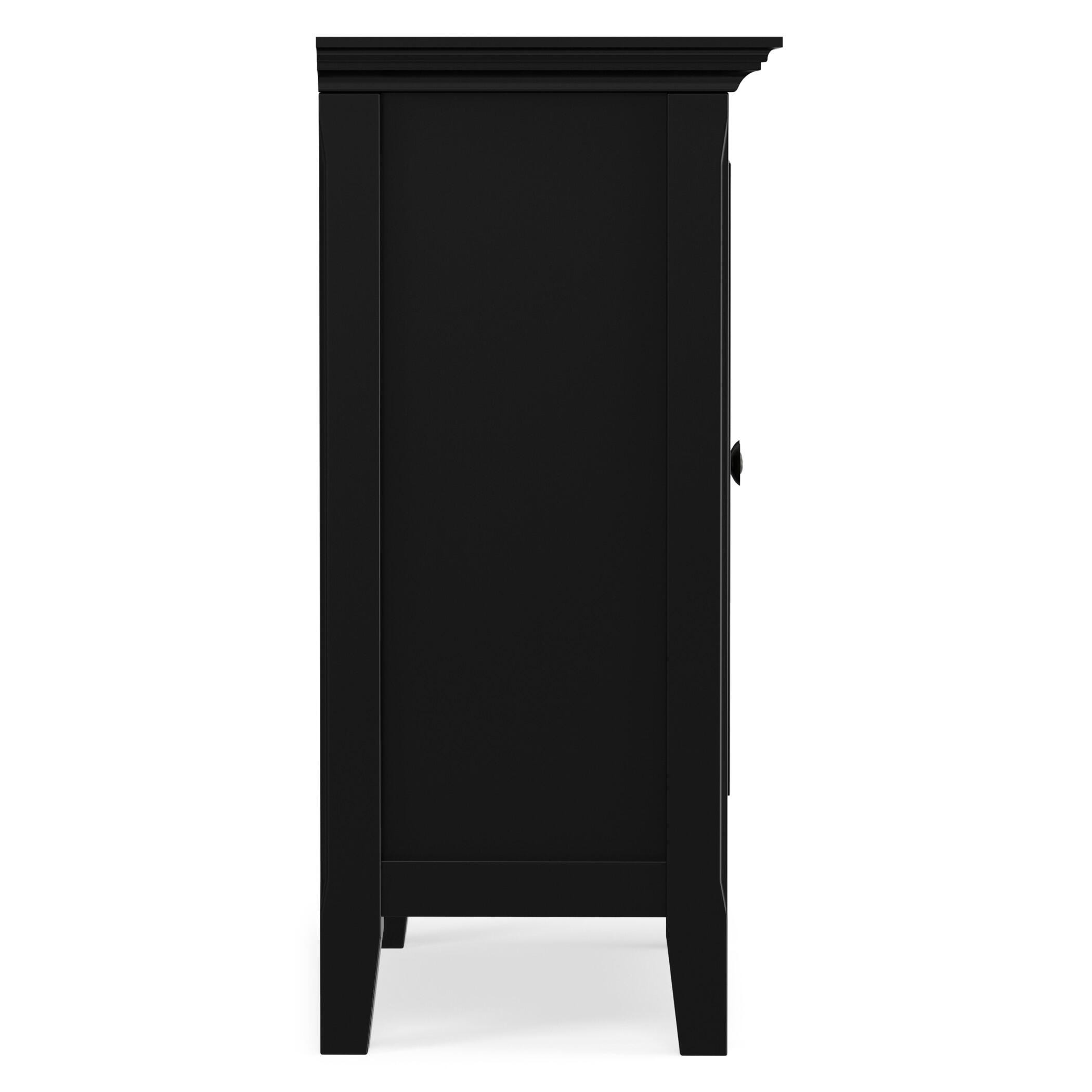 Simpli Home Amherst 32" Accent Cabinet, Black, large