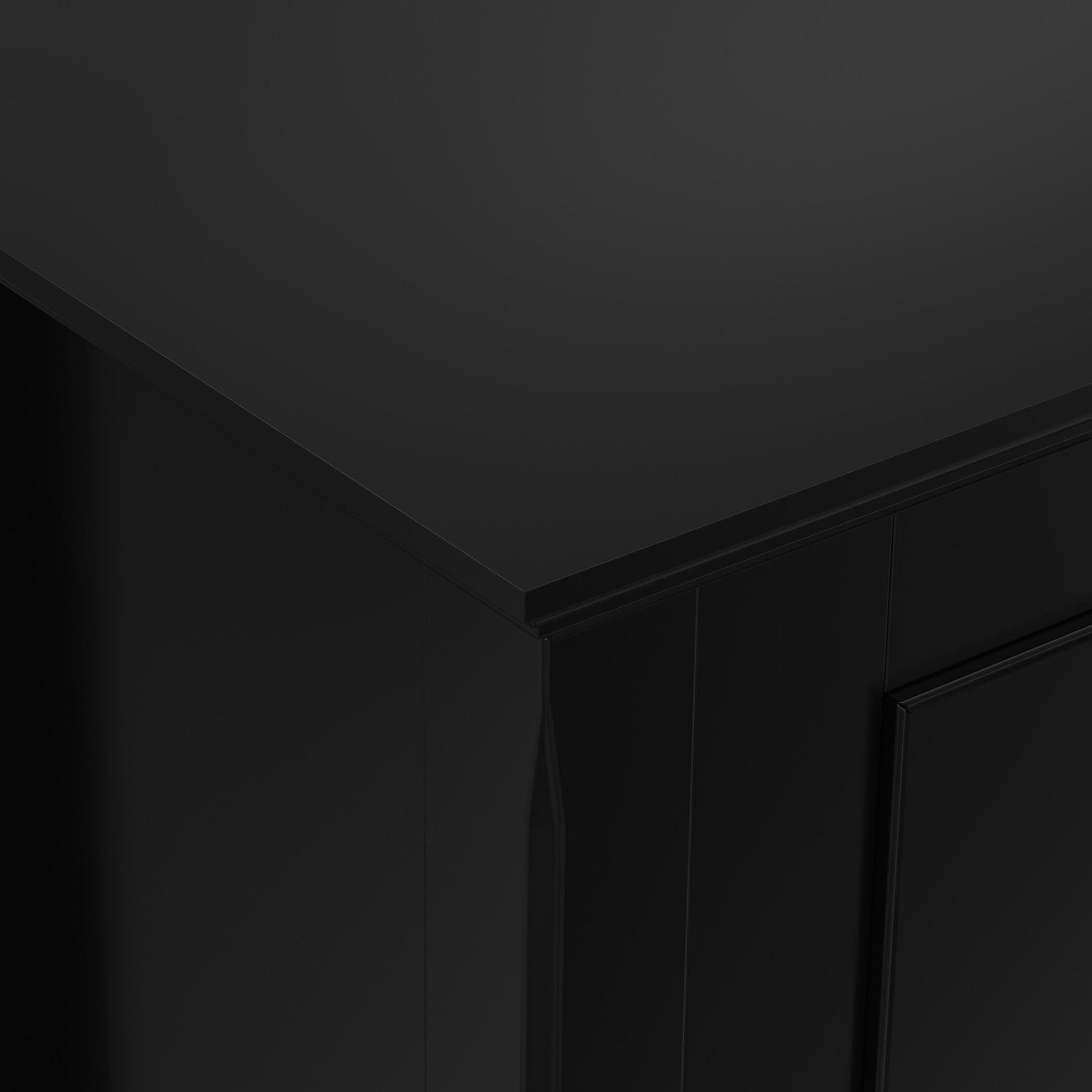 Simpli Home Amherst 32" Accent Cabinet, Black, large