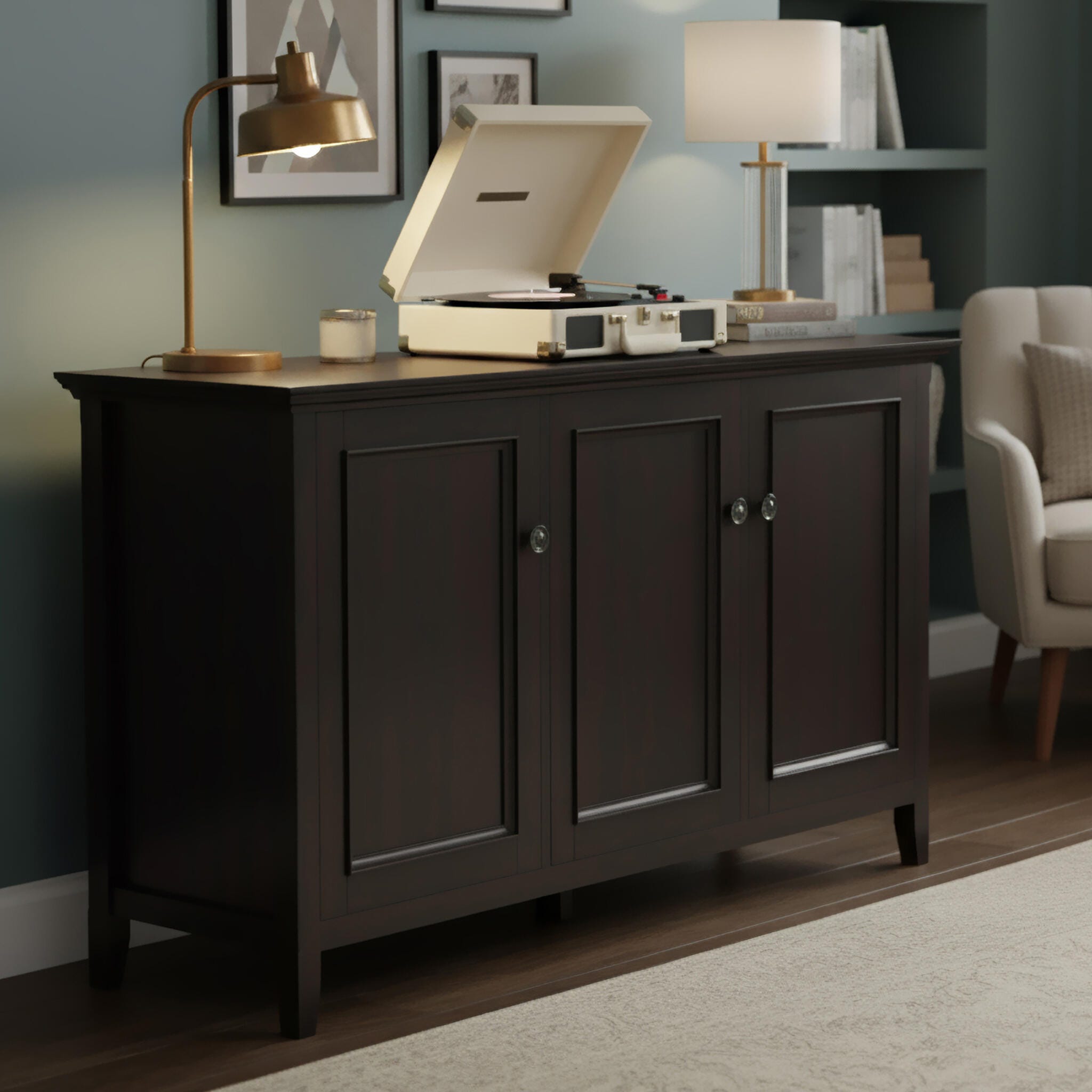 Simpli Home Amherst 60" Accent Cabinet, , rollover