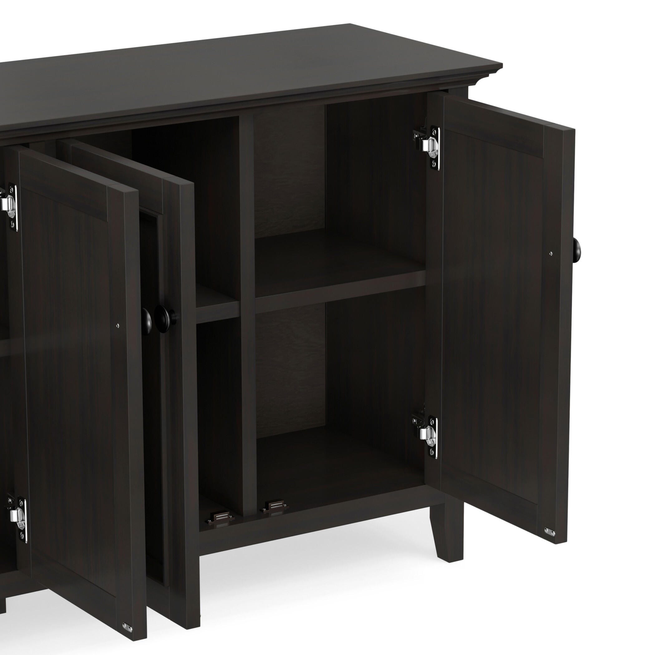 Simpli Home Amherst 66" Accent Cabinet, Hickory Brown, large