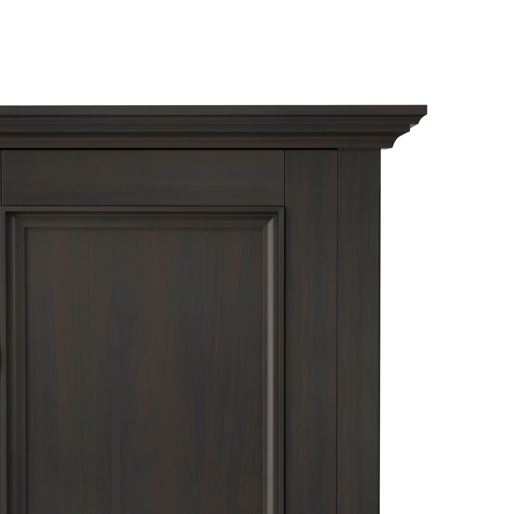 Simpli Home Amherst 66" Accent Cabinet, Hickory Brown, large